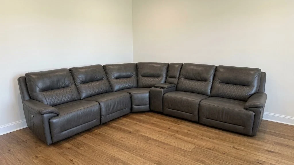 Ryerson 6-piece Power Reclining Leather Sectional with Power Headrests - $1,699 