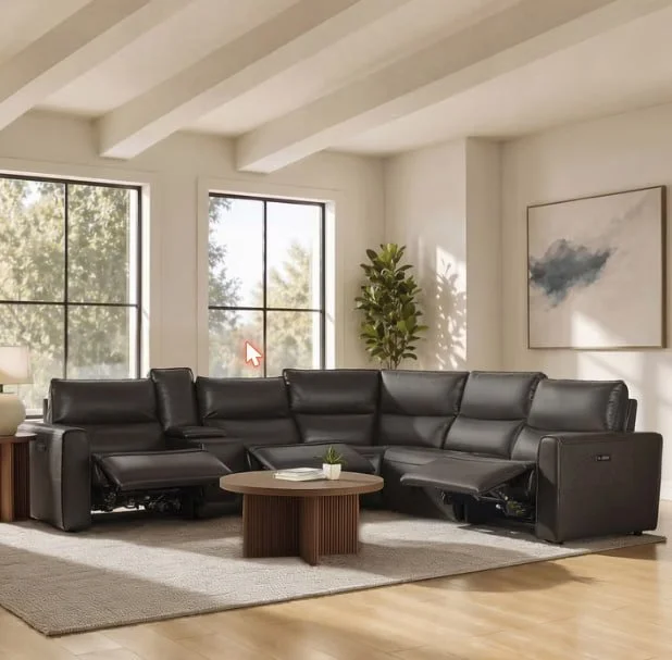 GROVE LTHR PWR SECTIONAL