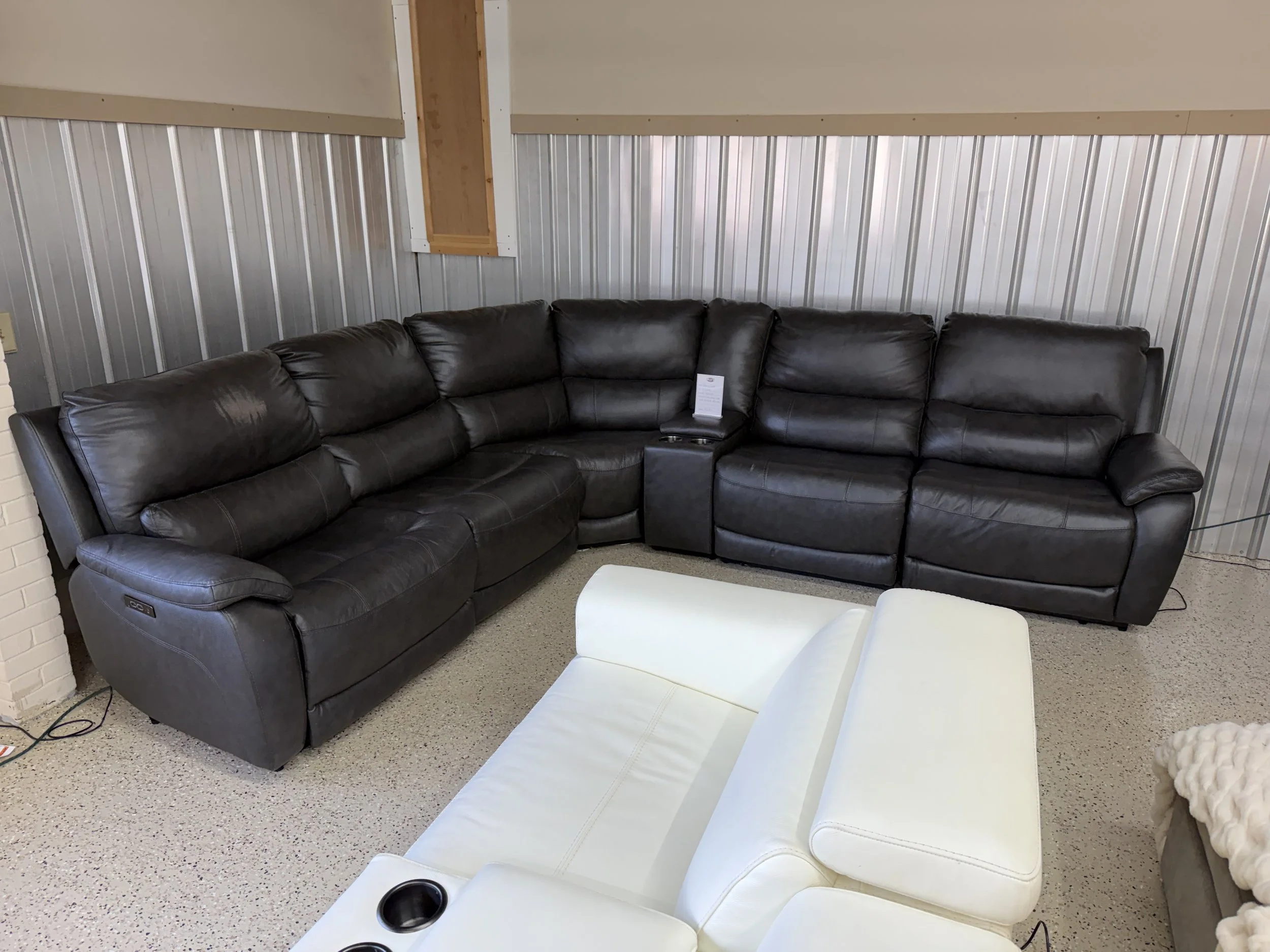 Gillman Creek Wylder Leather Power Reclining Sectional with Power Headrests - $1,500