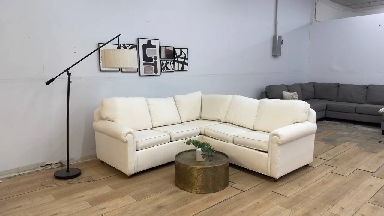 Ethan Allen White 2-Piece Sectional Couch | $1,400 