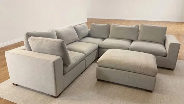 Thomasville Lowell 6pc Modular Sectional & Ottoman - $1,250