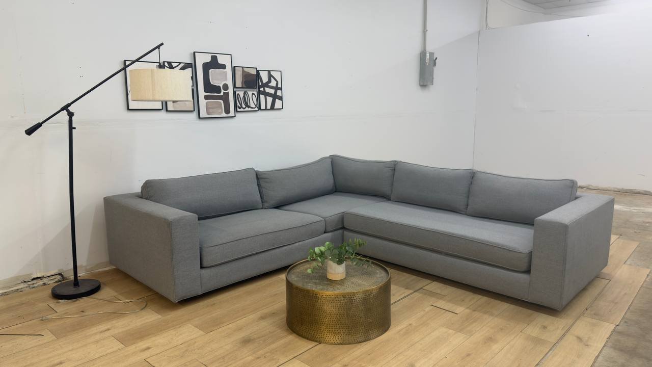 Restoration Hardware Maddox Gray 2-Piece Sectional Couch - $2,999