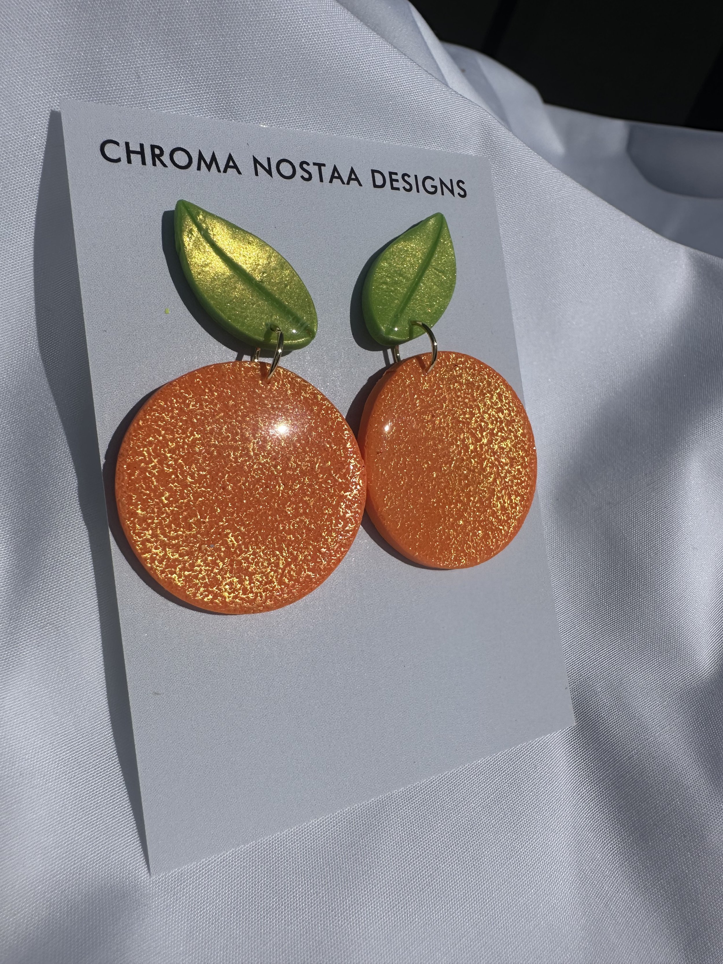 Seville orange earrings