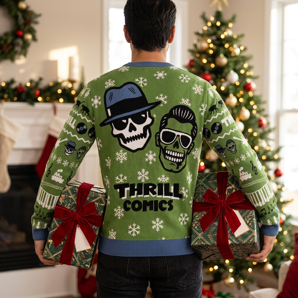 Firefly_Gemini Flash_I need a stock photo image of a person from behind wearing this sweater and holding a 831892.png