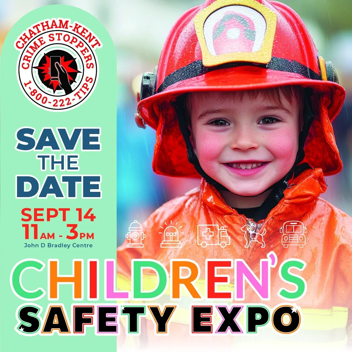 👮🚒🚑 CALLING ALL LITTLE HEROES! 👮🚒🚑

Dress up like your favourite first responder at the Children&rsquo;s Safety Expo for a chance to WIN a brand-new bike courtesy of Smyth Cycle! 🚲

📍 John D. Bradley Centre
📅 Sunday, Sept. 14 | 11am&ndash;3p