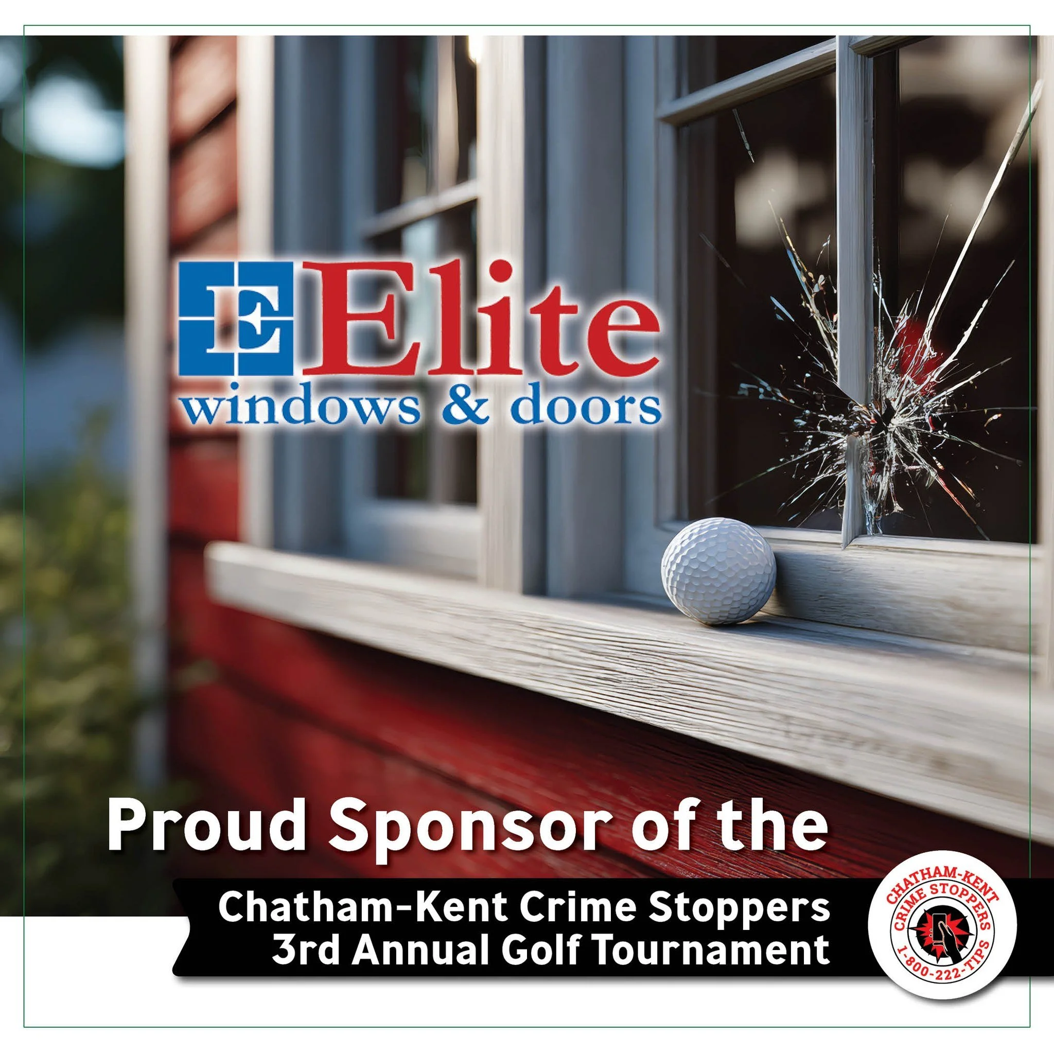 Elite Windows and Doors is a hole sponsor for the 2026 Chatham-Kent Crime Stoppers Golf Tournament! We really appreciate their support. 

Learn more about them and all of our amazing sponsors: https://www.ckcrimestoppers.ca/2026-golf-tournament-spons