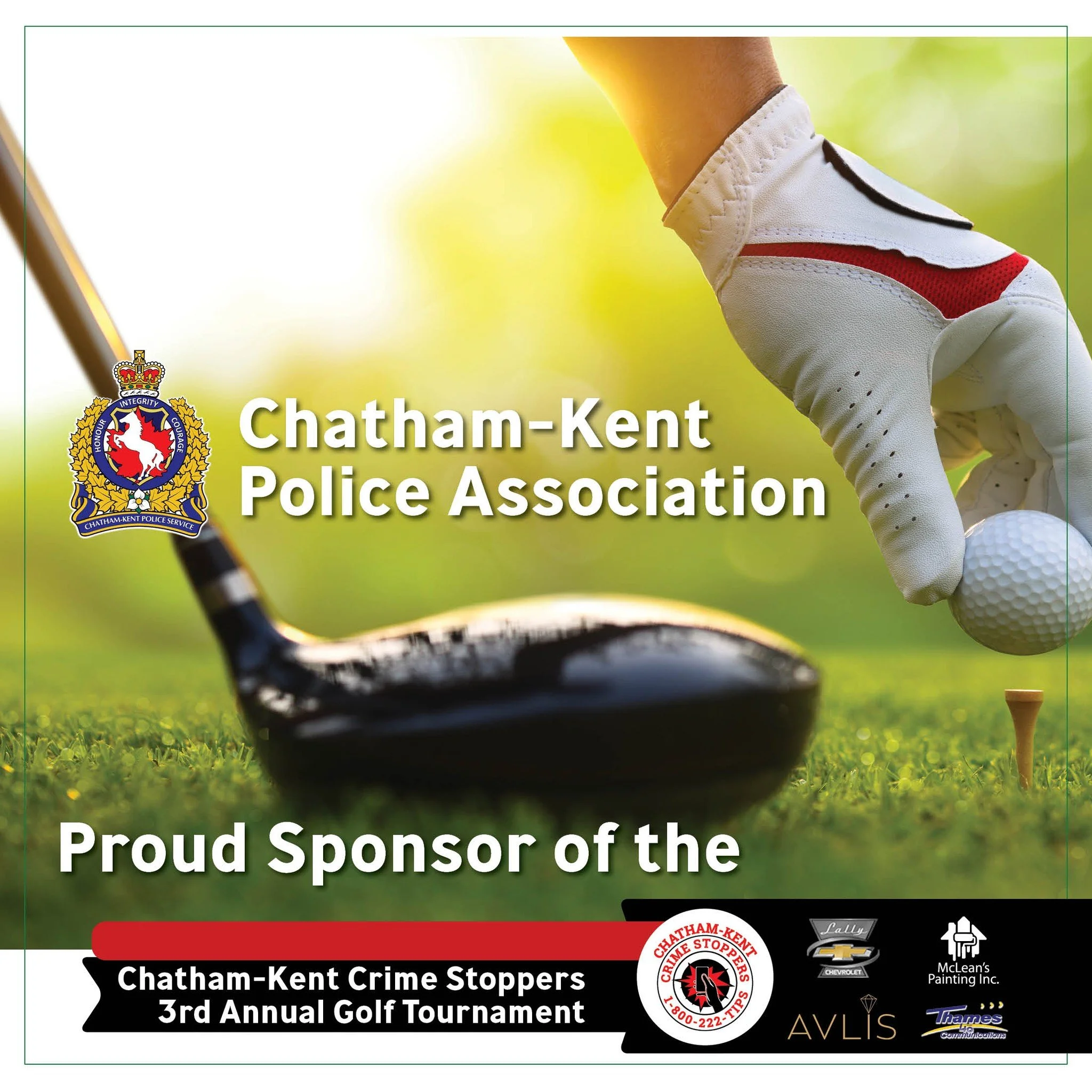Chatham-Kent Police Association is a hole sponsor for the 2026 Chatham-Kent Crime Stoppers Golf Tournament! We really appreciate their support. Learn more about them and all of our amazing sponsors: https://www.ckcrimestoppers.ca/2026-golf-tournament