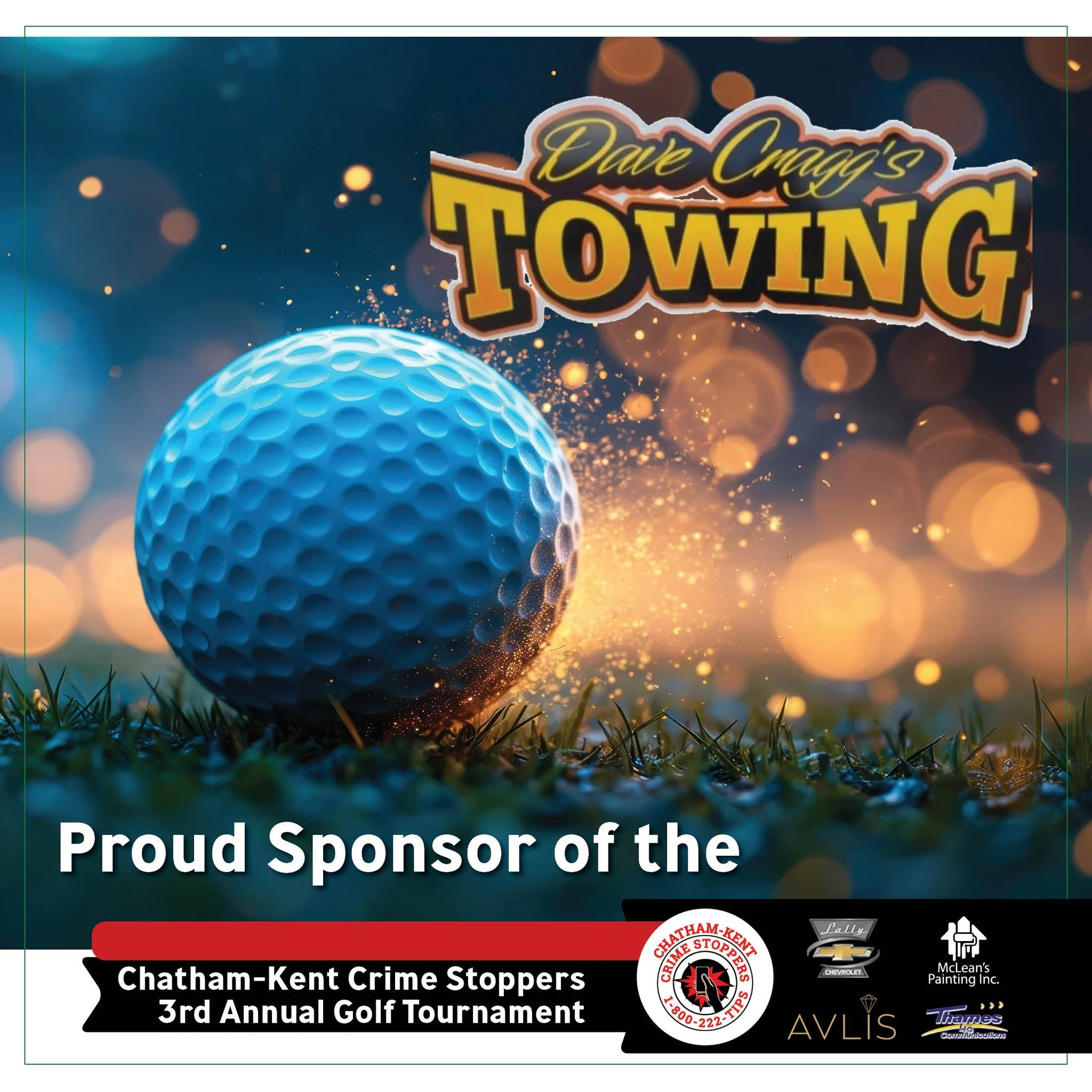 Dave Craig Towing is a hole sponsor for the 2026 Chatham-Kent Crime Stoppers Golf Tournament! We really appreciate their support. Learn more about them and all of our amazing sponsors: https://www.ckcrimestoppers.ca/2026-golf-tournament-sponsors

Eve