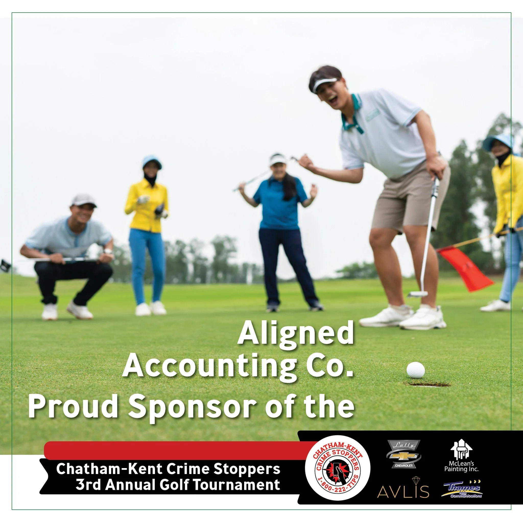 Aligned Accounting Co. is a hole sponsor for the 2026 Chatham-Kent Crime Stoppers Golf Tournament! We really appreciate their support. Learn more about them and all of our amazing sponsors: https://www.ckcrimestoppers.ca/2026-golf-tournament-sponsors