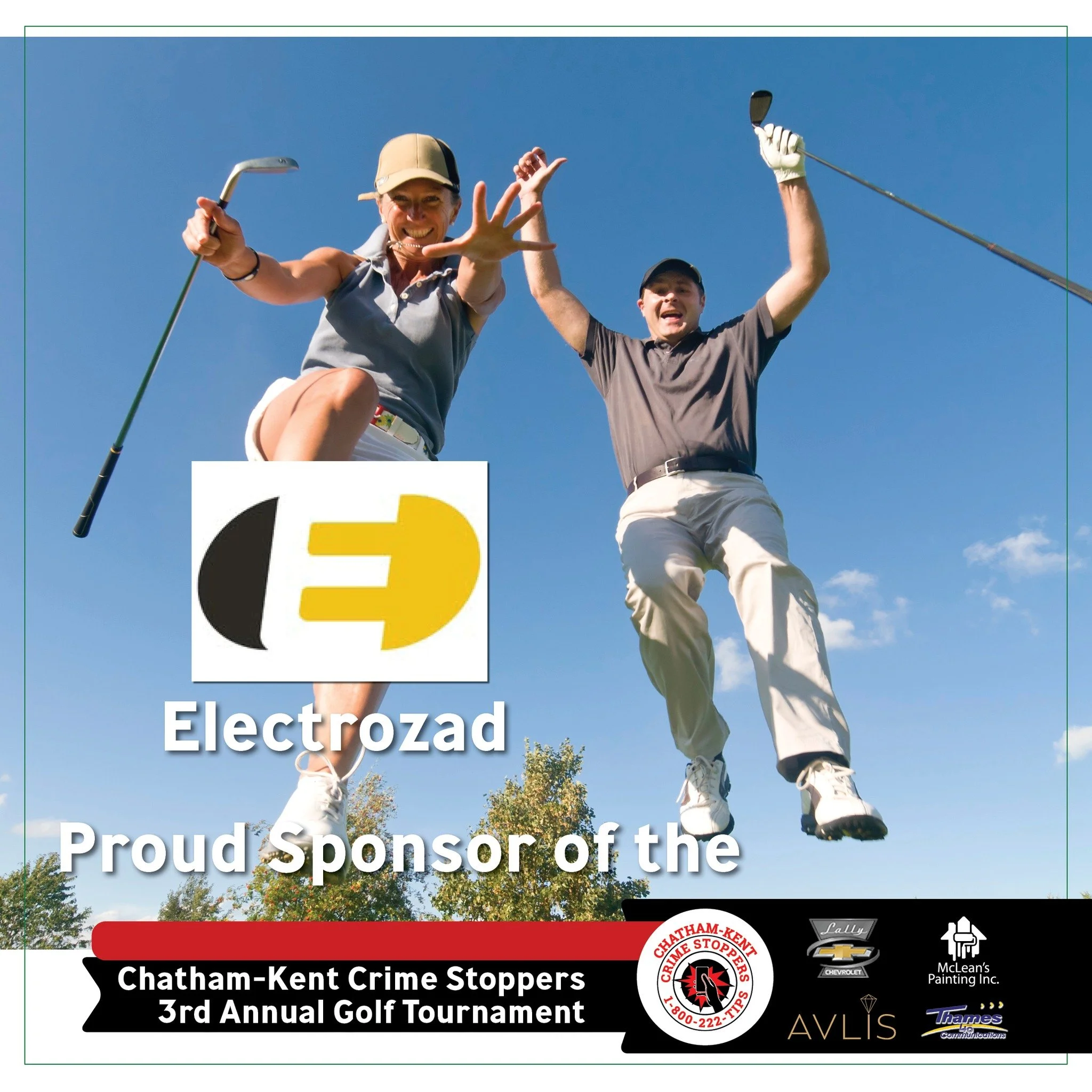 Electrozad is a hole sponsor for the 2026 Chatham-Kent Crime Stoppers Golf Tournament! We really appreciate their support. Learn more about them and all of our amazing sponsors: https://www.ckcrimestoppers.ca/2026-golf-tournament-sponsors

Event Deta