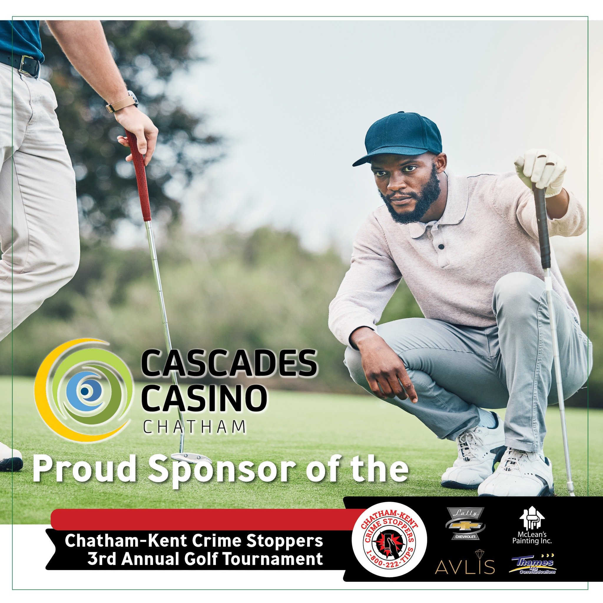 Cascades Casino is a hole sponsor for the 2026 Chatham-Kent Crime Stoppers Golf Tournament! We really appreciate their support. Learn more about them and all of our amazing sponsors: https://www.ckcrimestoppers.ca/2026-golf-tournament-sponsors

Event