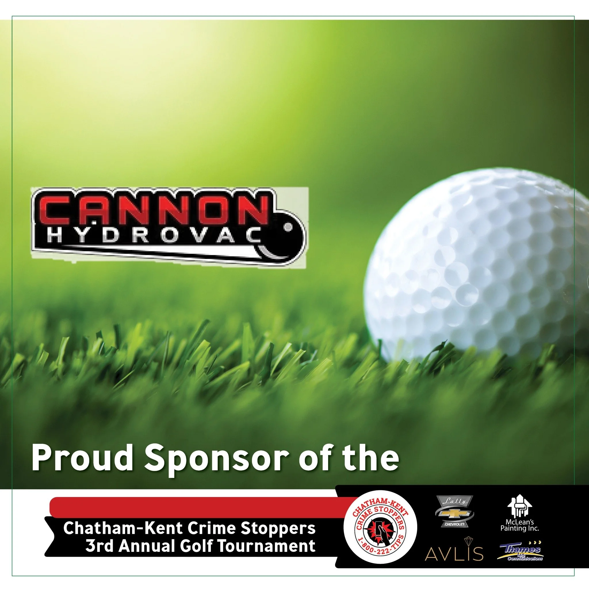 Cannon Hydrovac is a hole sponsor for the 2026 Chatham-Kent Crime Stoppers Golf Tournament! We really appreciate their support. Learn more about them and all of our amazing sponsors: https://www.ckcrimestoppers.ca/2026-golf-tournament-sponsors

Event