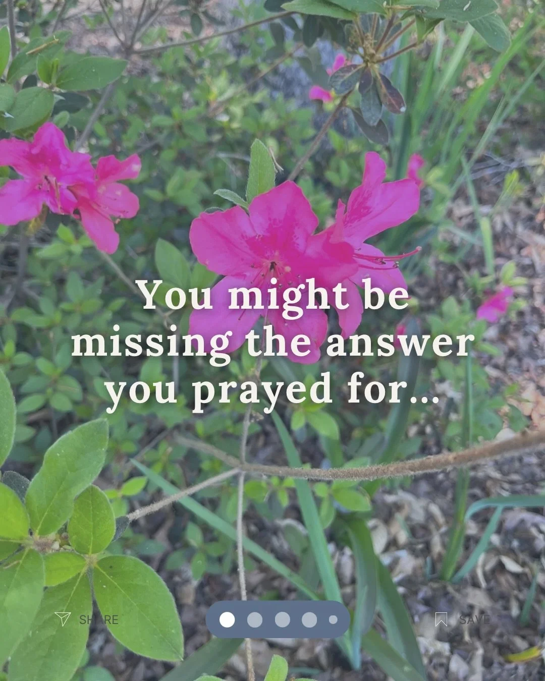 Not because God didn&rsquo;t come through&mdash;but because it didn&rsquo;t look the way you thought it would.

And if you&rsquo;re honest that can feel confusing. Disappointing, even.

But different doesn&rsquo;t mean wrong.
 
And just because it ca