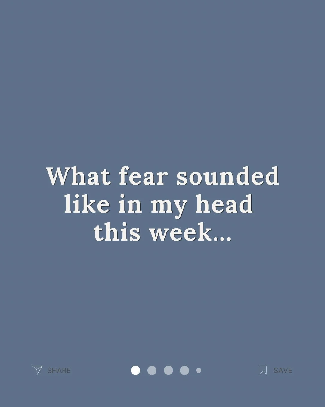 Fear has been loud lately.

But faith has been reminding me:
- God is not rushed.
- Your story isn&rsquo;t late.
- And you are still being led.

Sometimes faith isn&rsquo;t loud confidence.
Sometimes it&rsquo;s refusing to agree with fear. 🤍