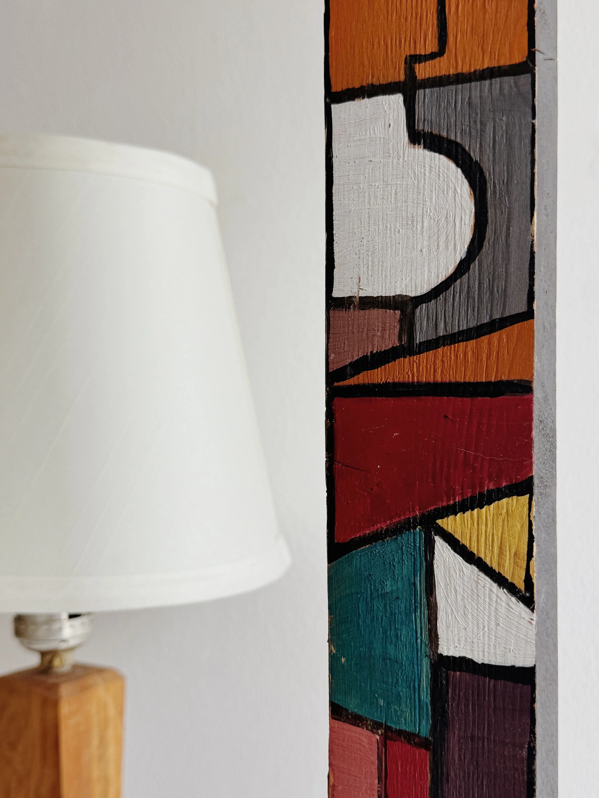 1970's Signed Folk Art Painted Totem