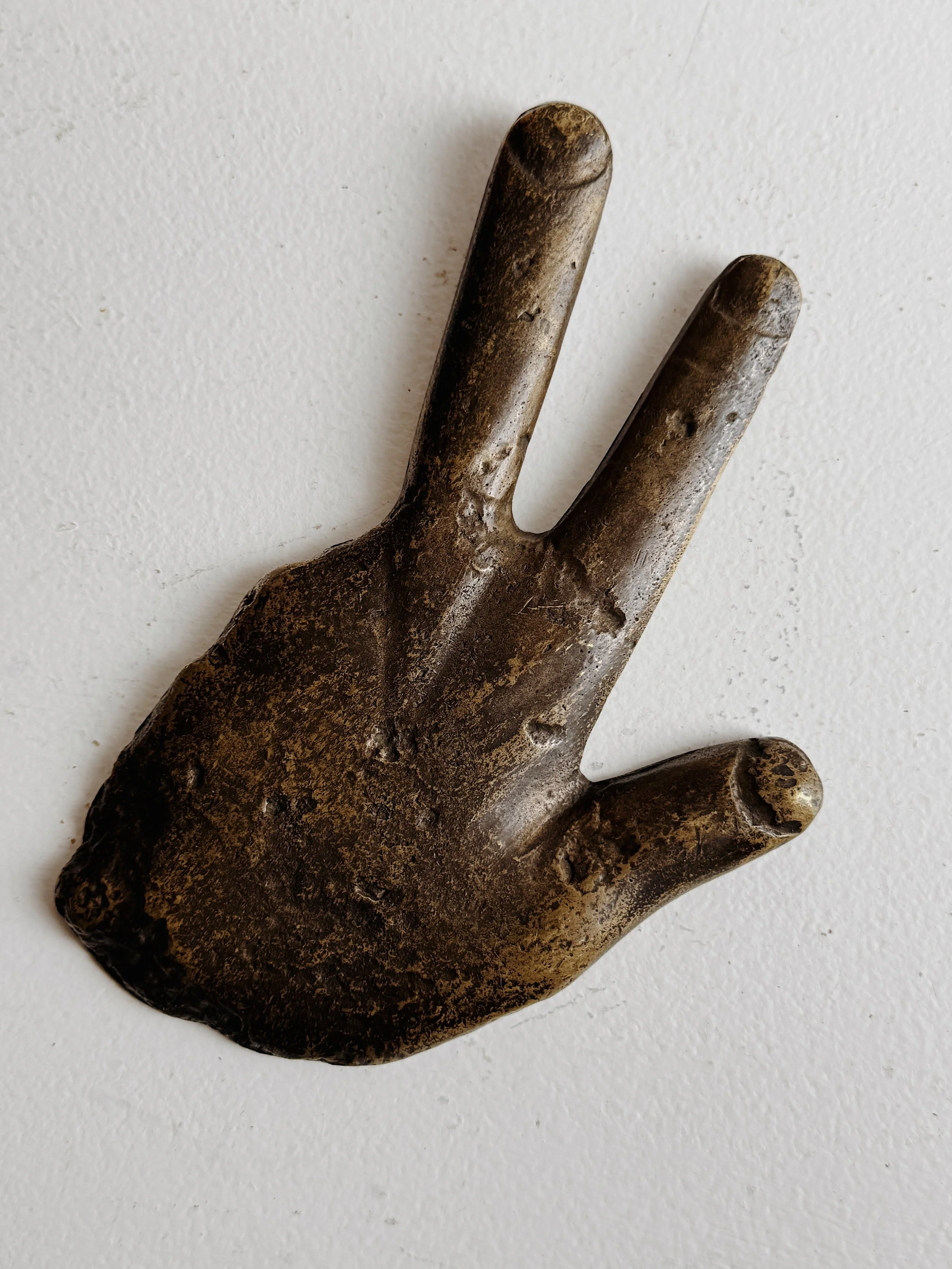 Heavy Vintage Figural Paperweight Sculpture