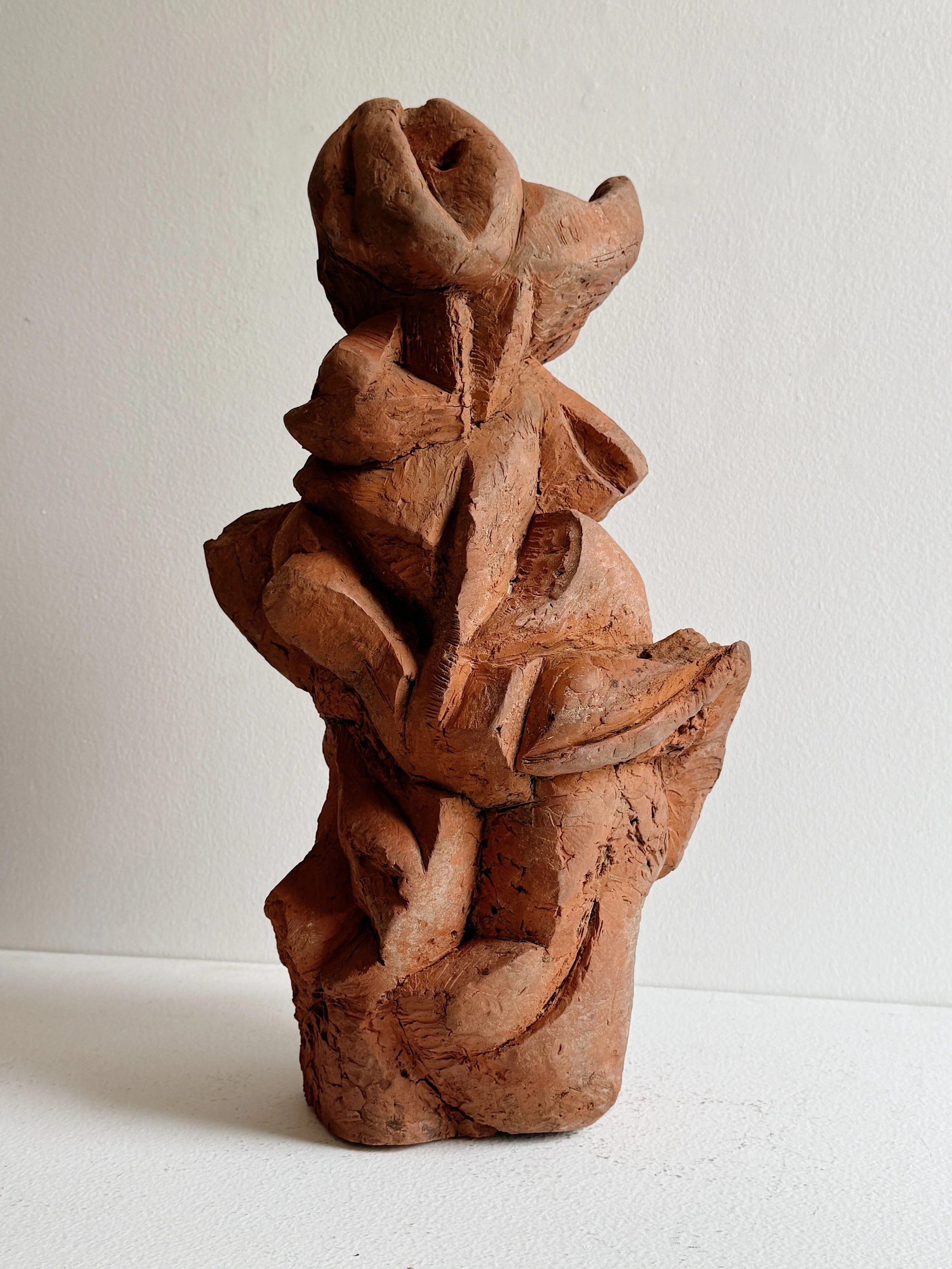 Large Mid Century Abstract Terracotta Form