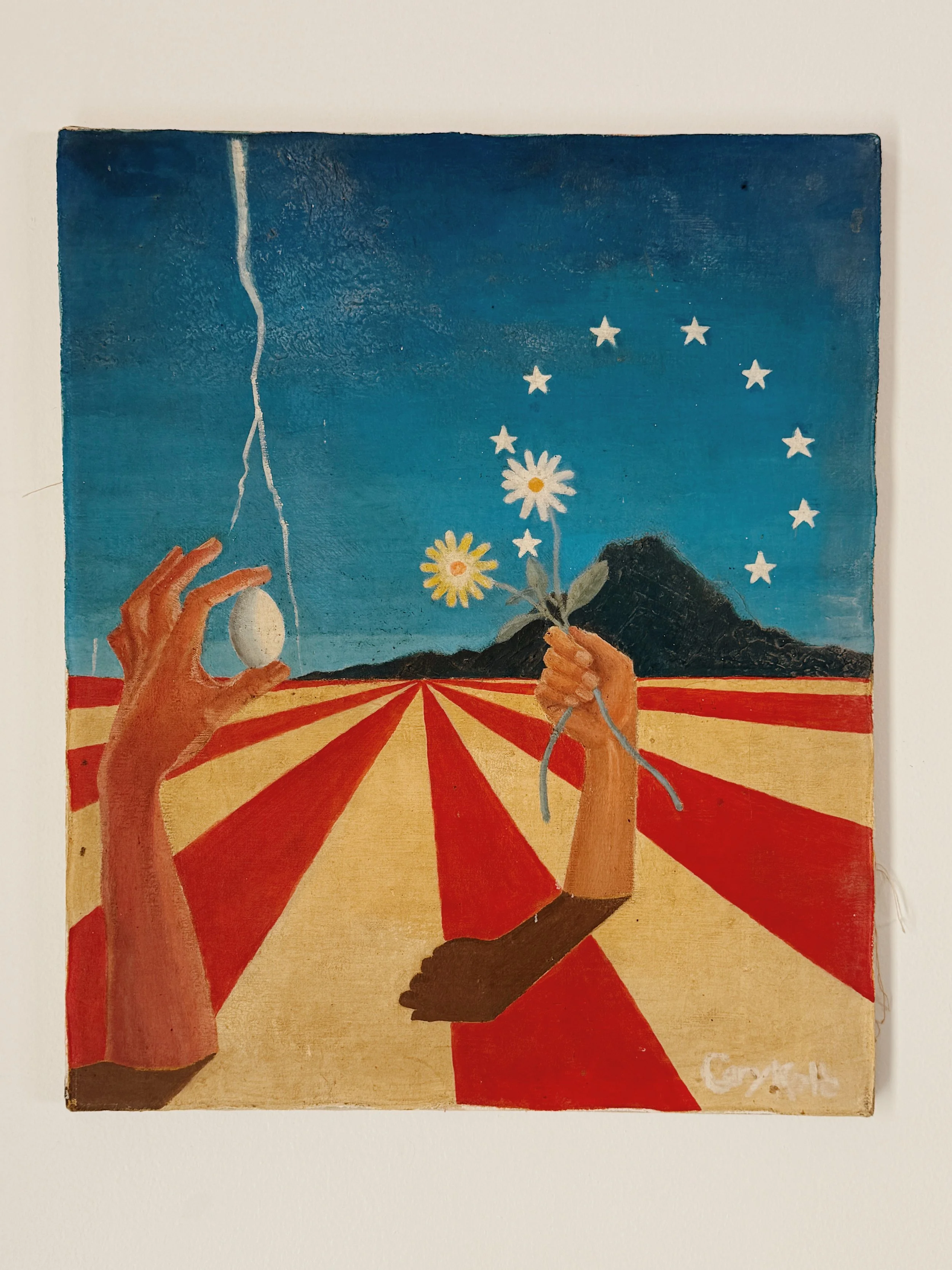 1960's Surrealist Oil Painting