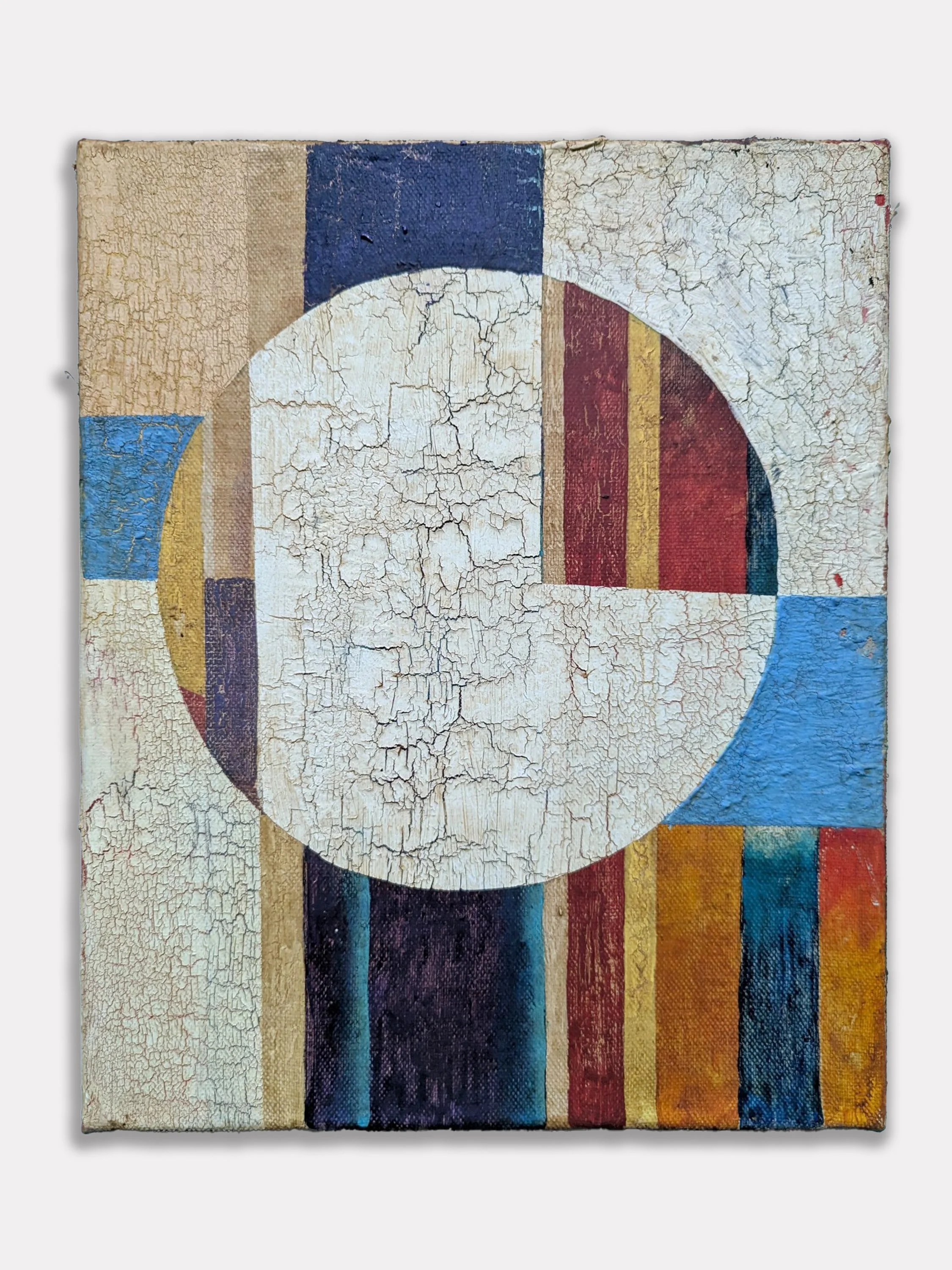 1960's Constructivistic Avant-Garde Oil Painting