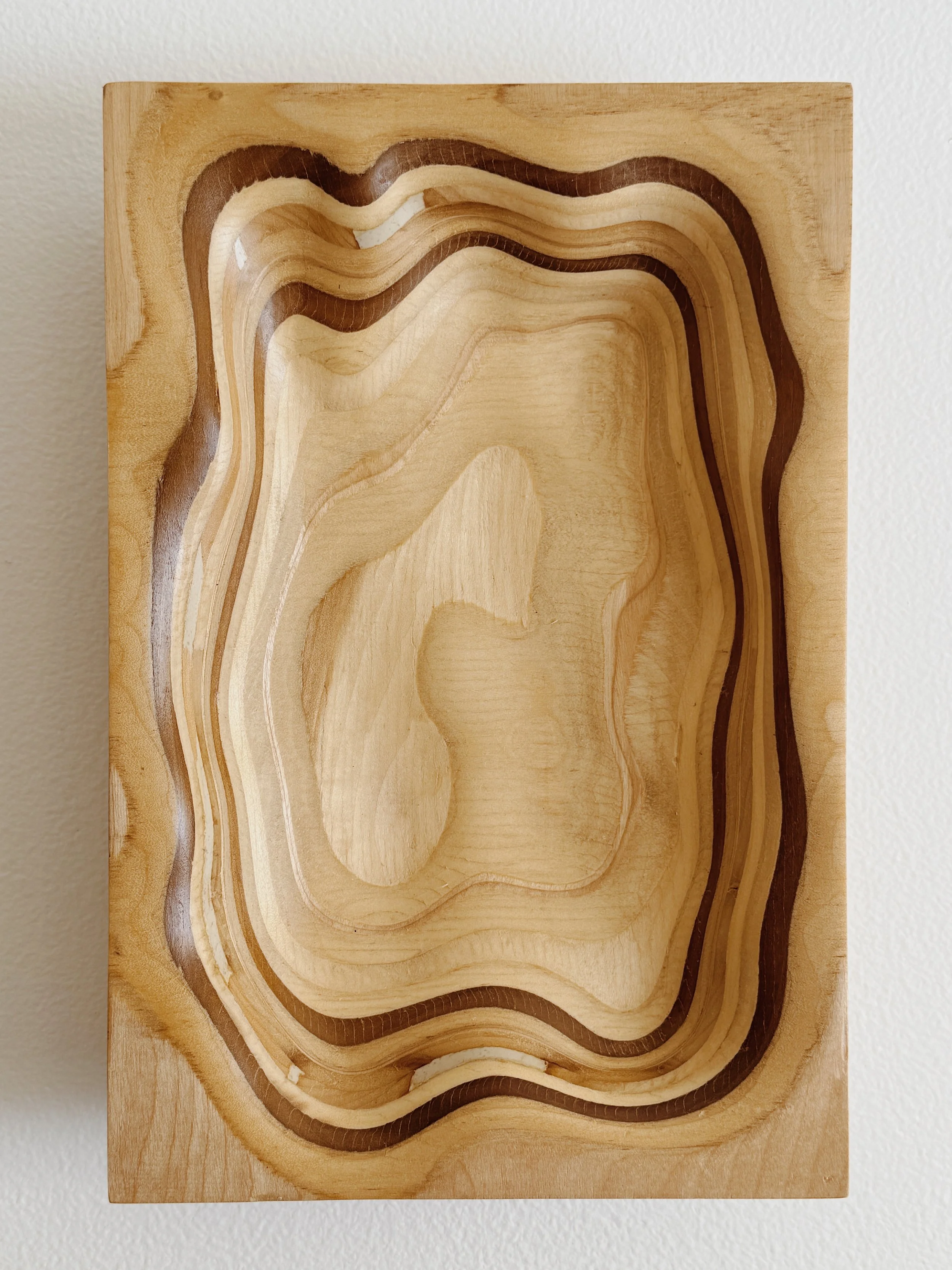 Sculptural Stacked Ply Modernist Bowl