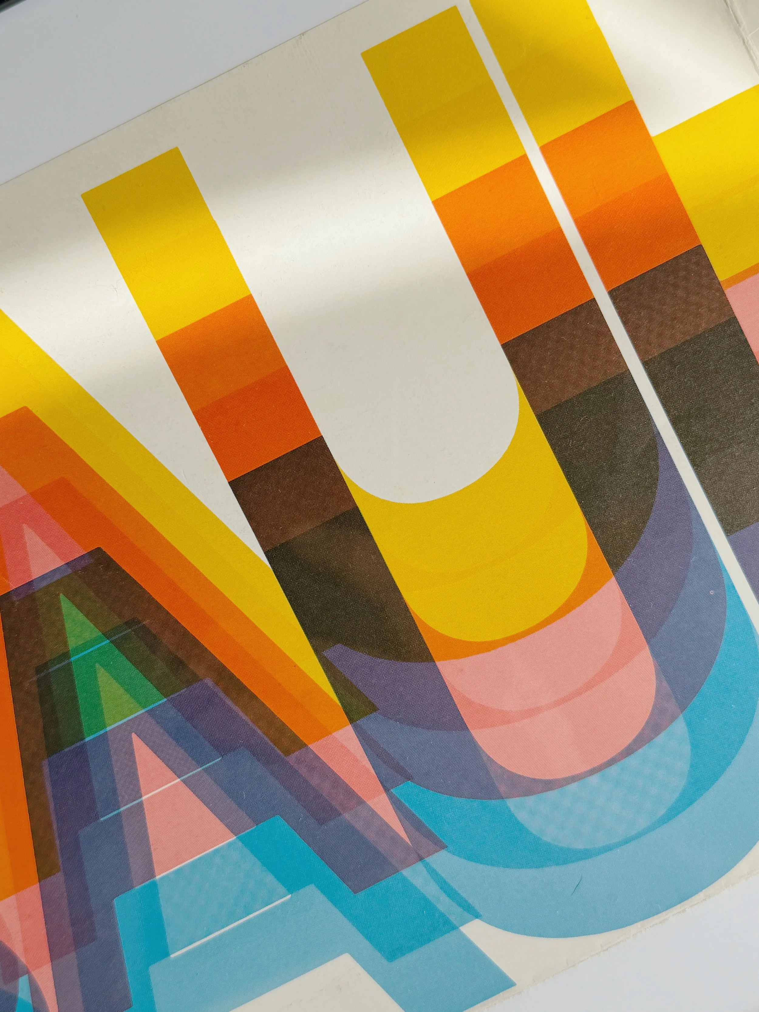 Framed 1960's Bauhaus Design Poster Fragment