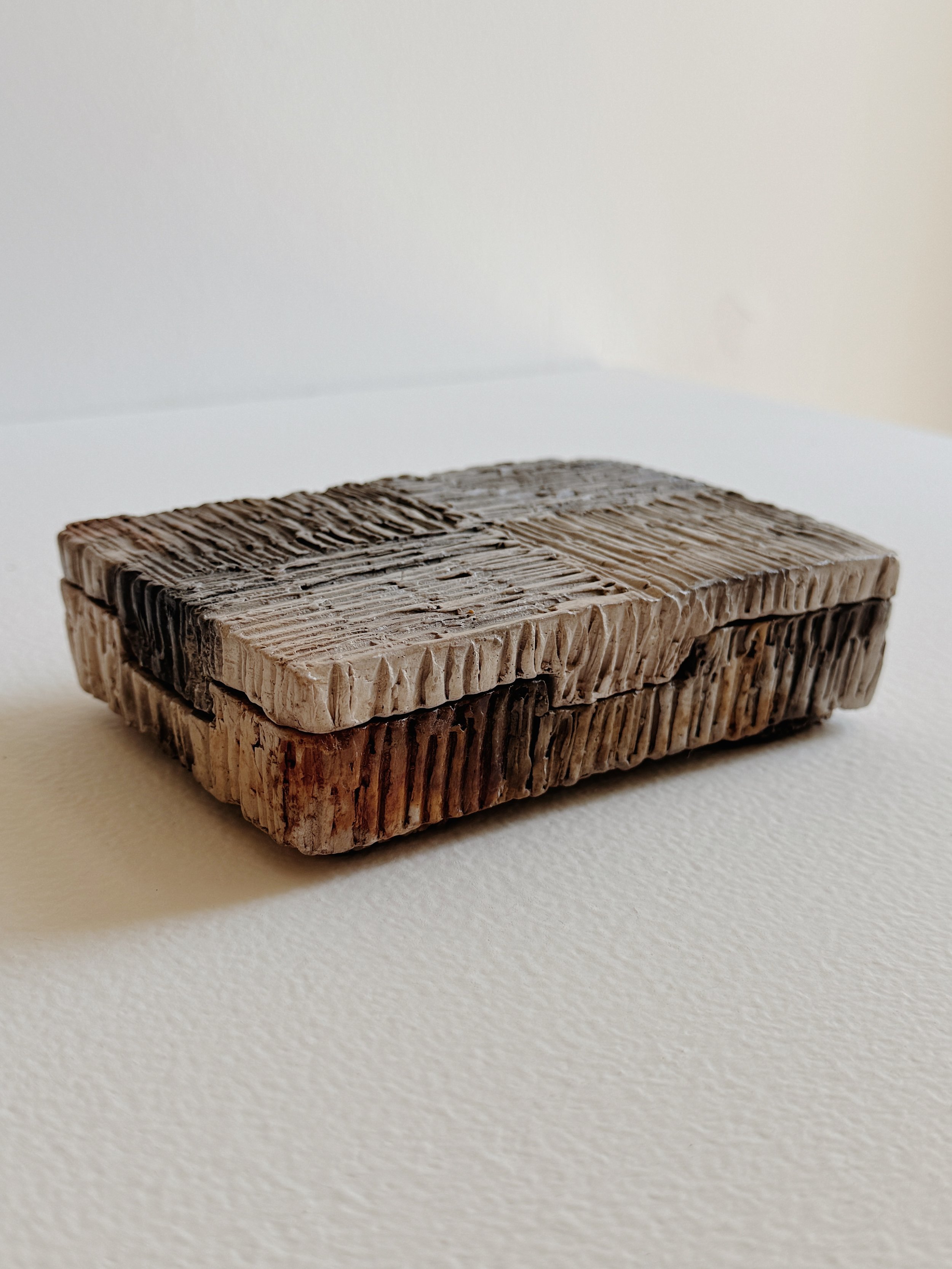 Brutalist Wood Fired Stoneware Box