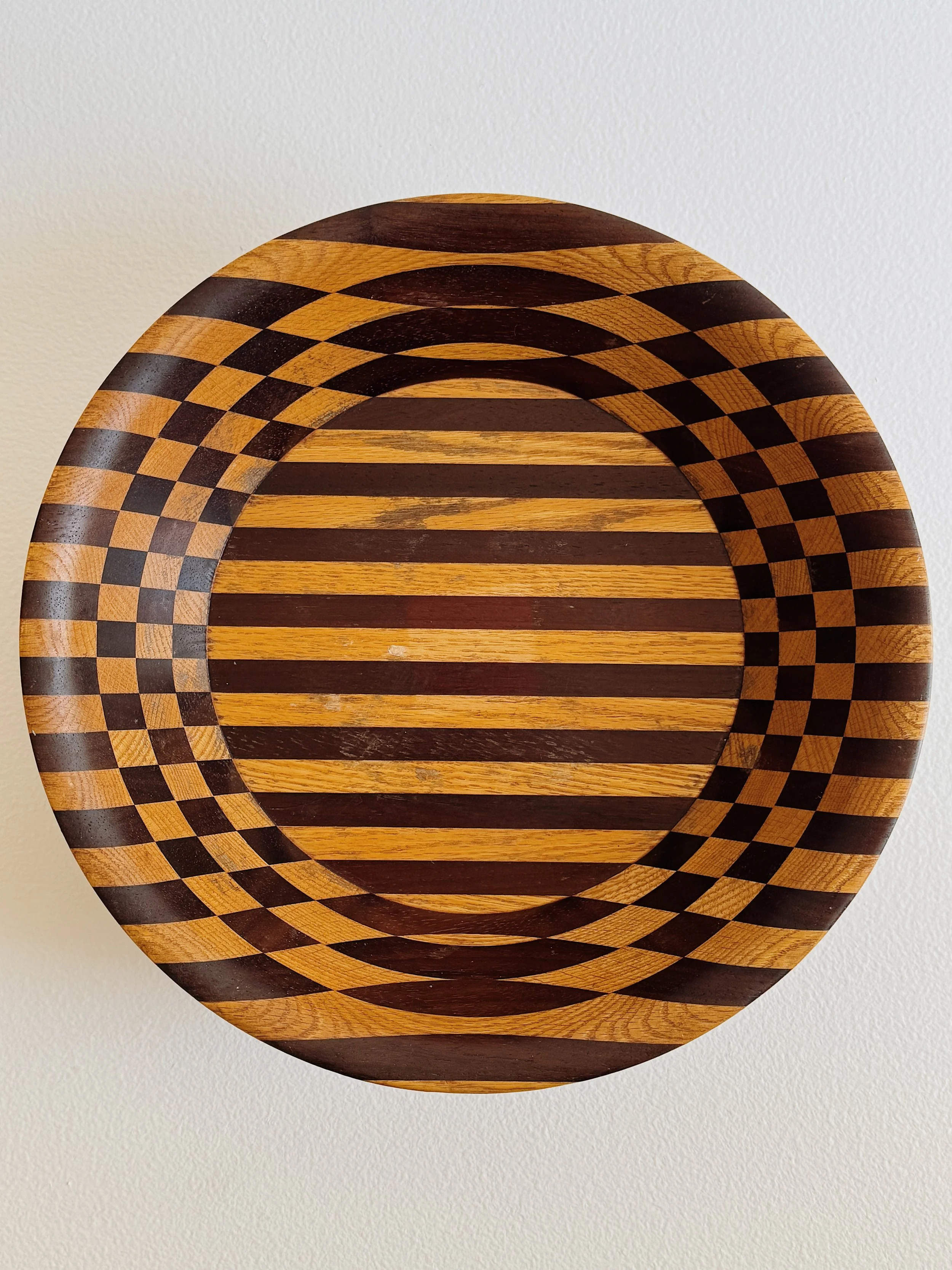 Outstanding Large Vintage Marquetry Bowl