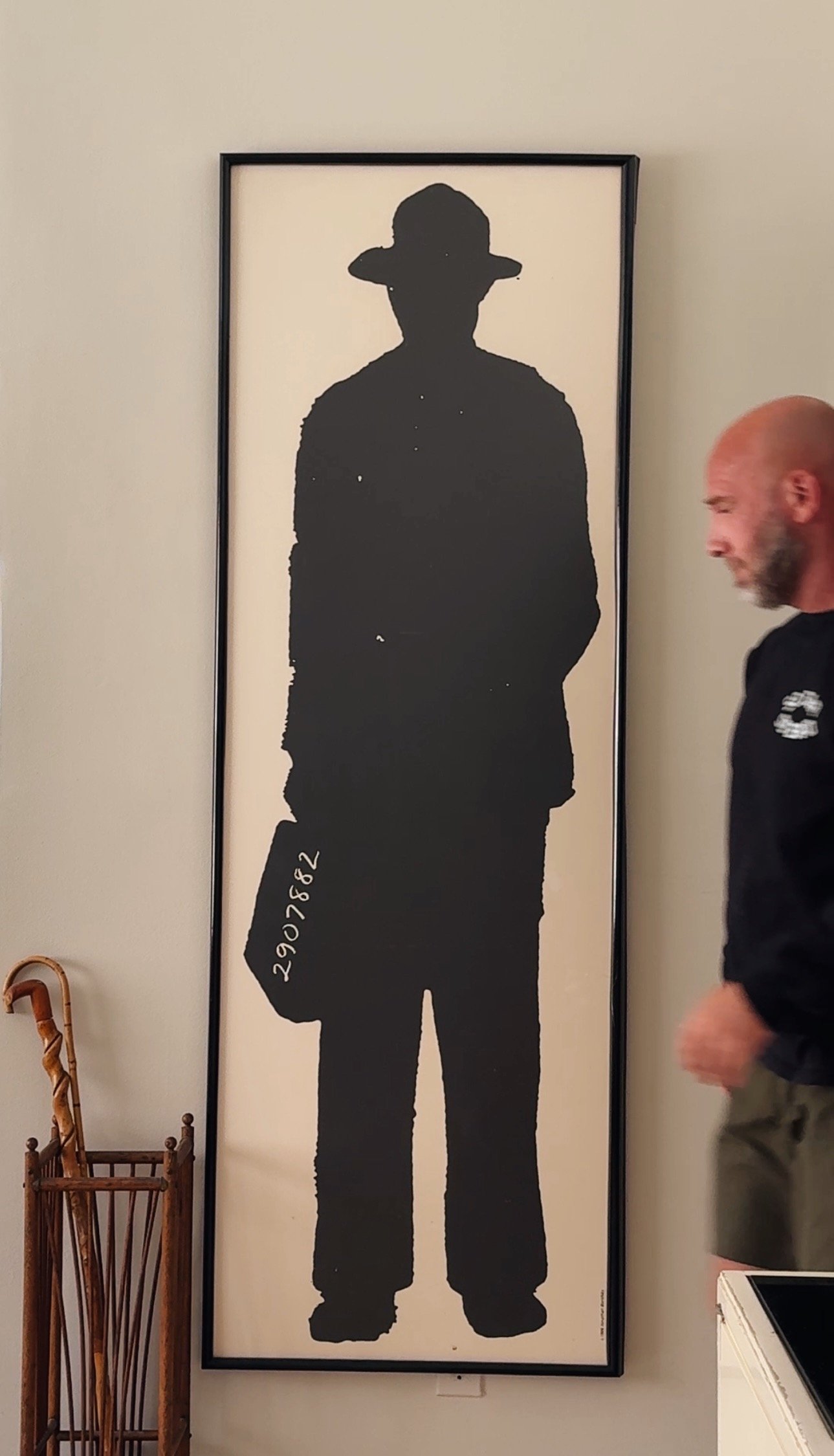 (On Hold) Man With Briefcase by Jonathan Borofsky, 1986