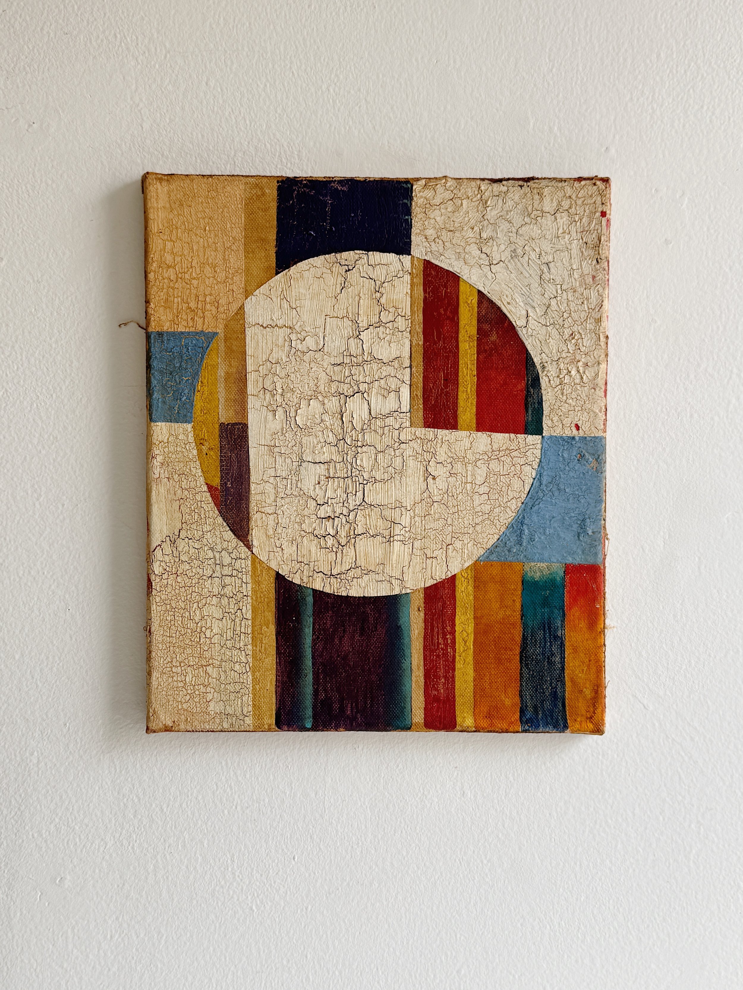 Early German Bauhaus Oil on Canvas