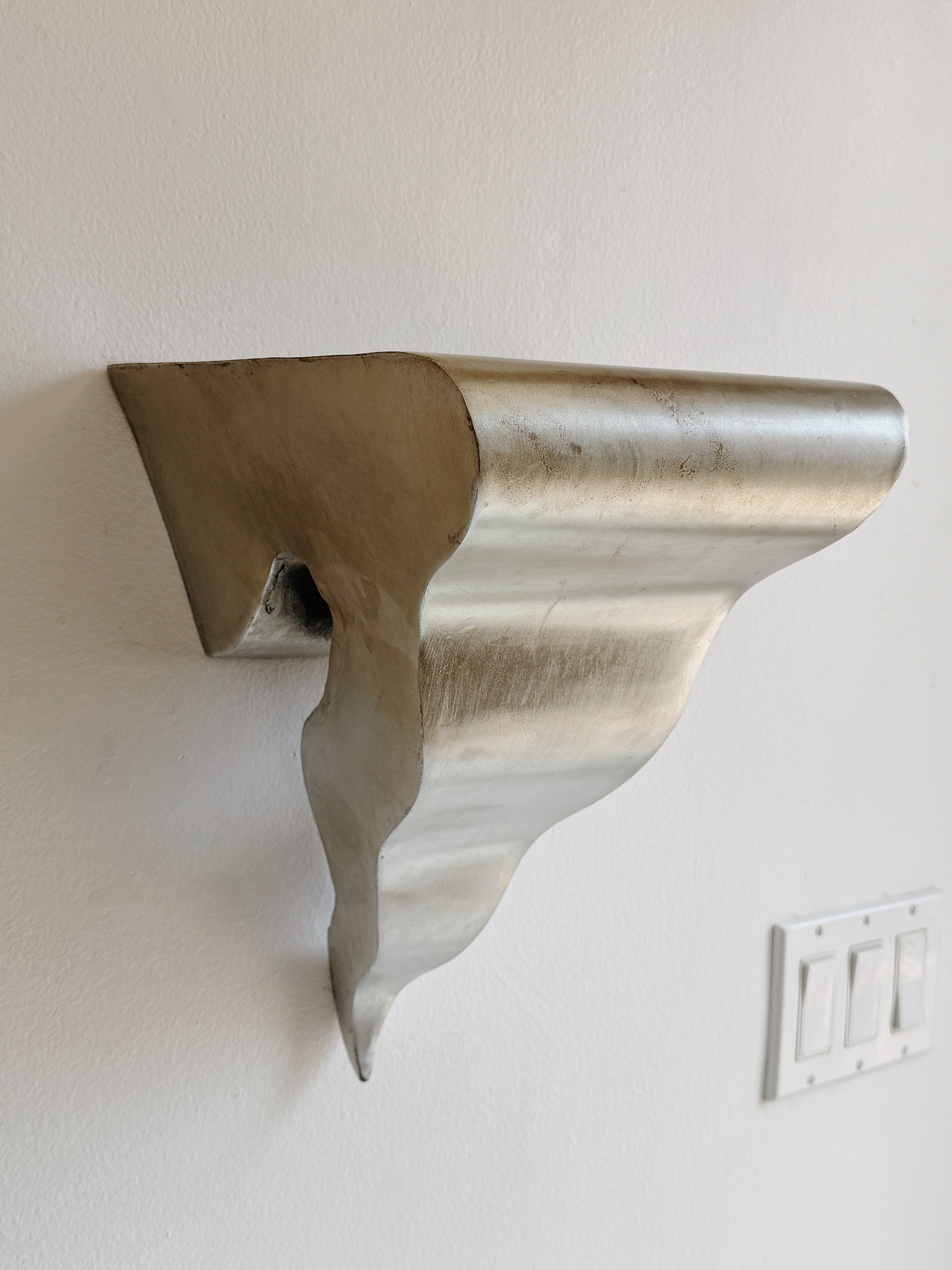 Vintage Signed Michael Aram Sculptural Steel Sconce