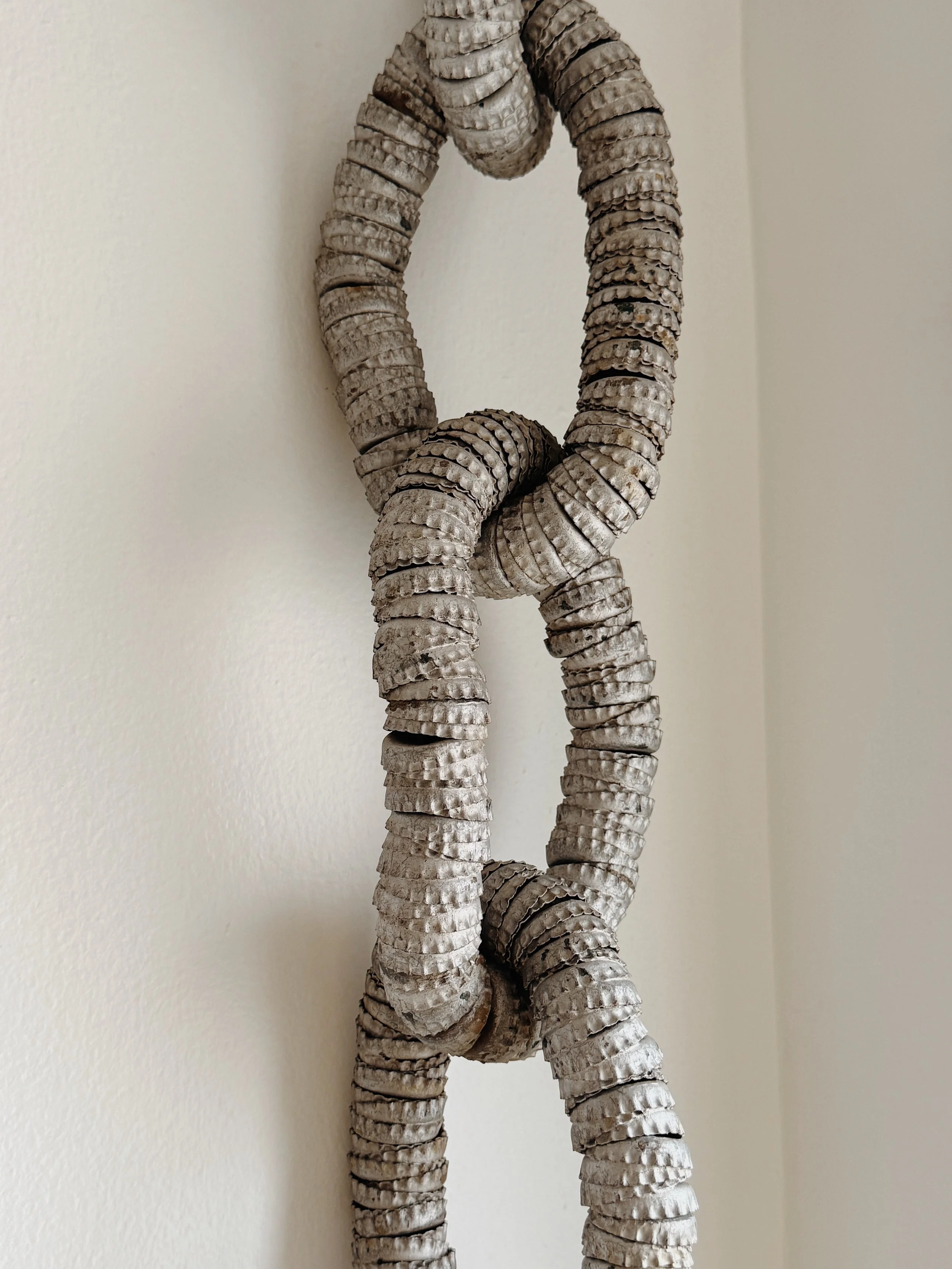 Vintage 8Ft Folk Art Bottlecap Chain