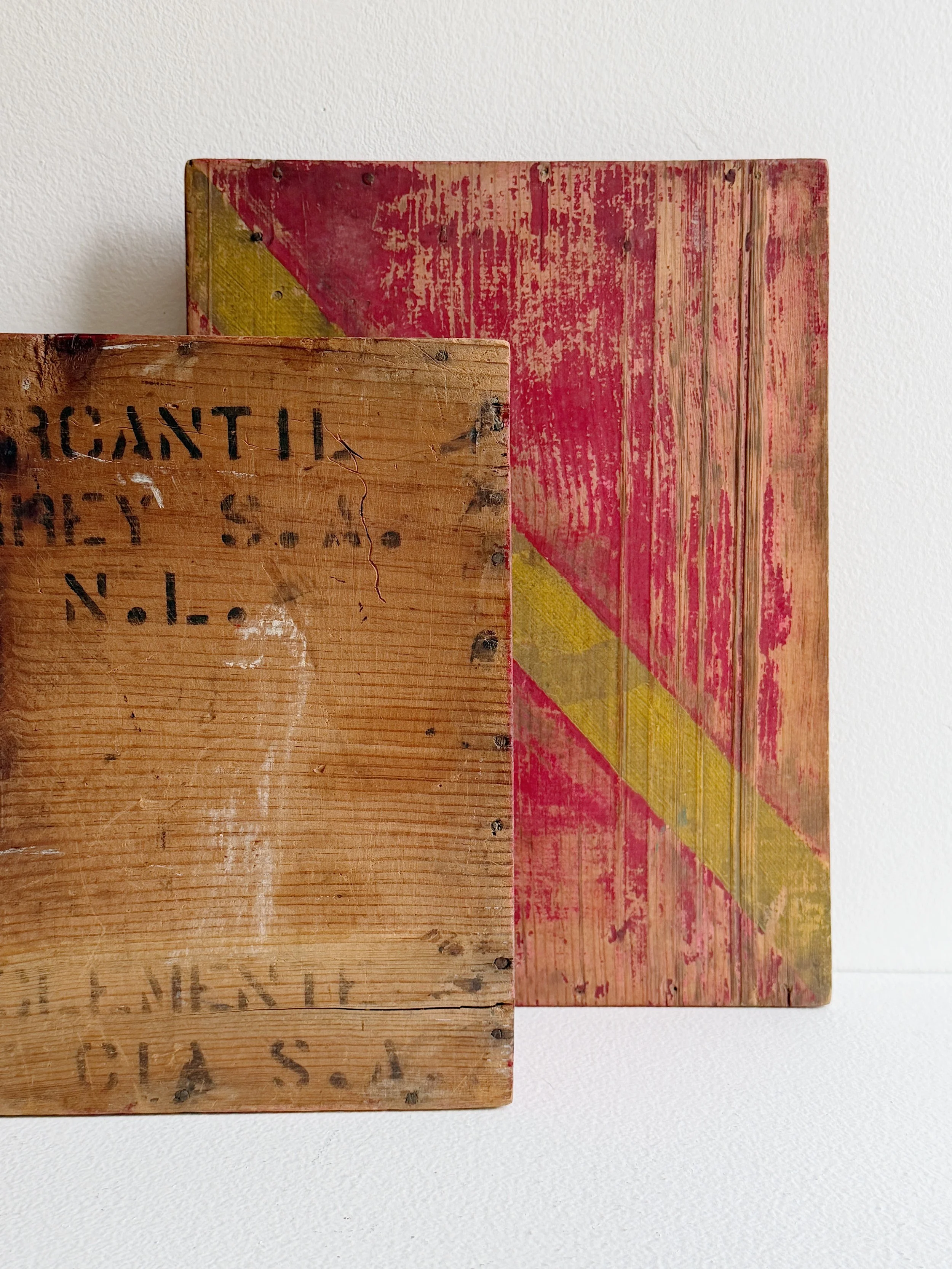 Vintage Large Graphic Shipping Crate, Centro Mercantil Monterrey N.L.