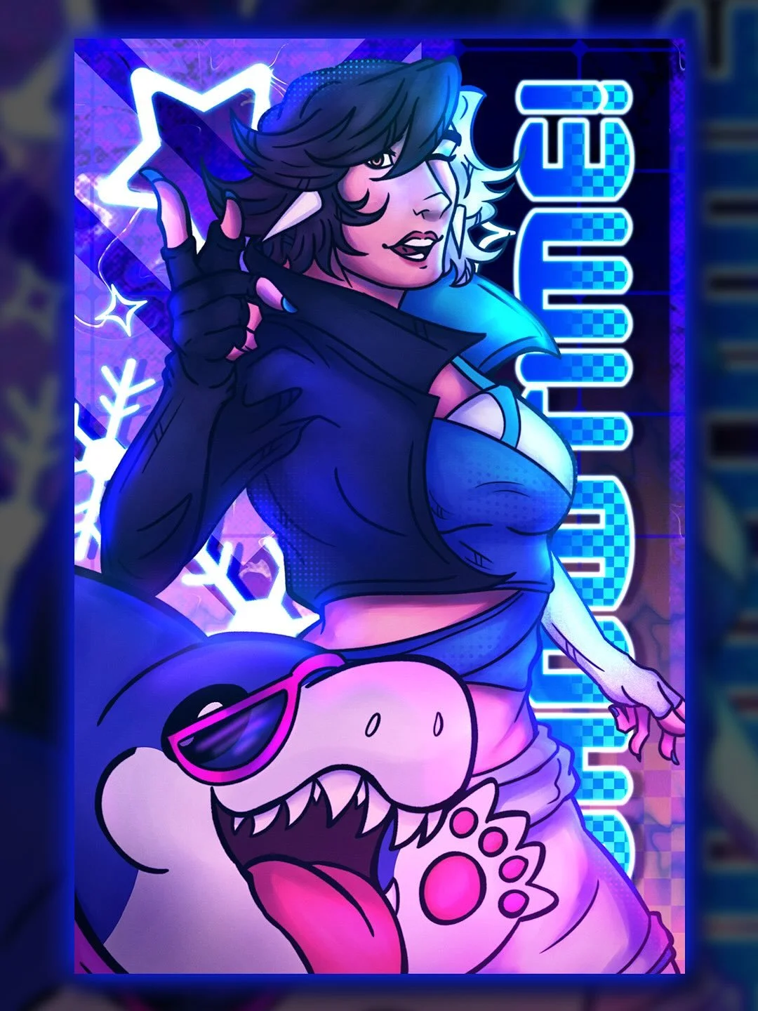 2025 art! I&rsquo;ll be so honest I&rsquo;ve never played Marvel Rivals 😭 Drew Luna bc I really like her design and wanted to do something Y2K inspired (also wanted to draw Jeff bc he&rsquo;s probably my favorite lol)

-
#lunasnow #digitalart #csp #