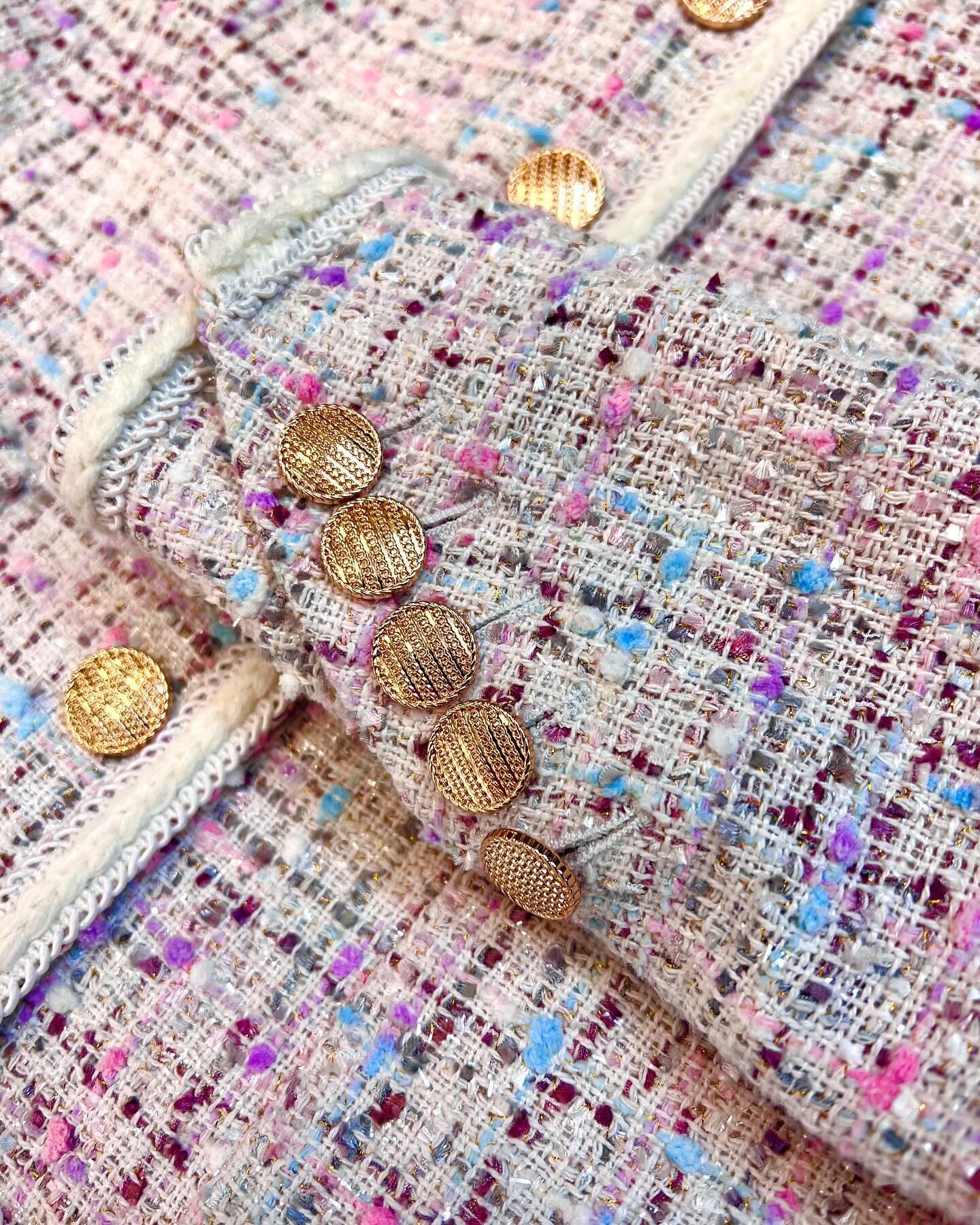 Pastel tweed? Yes please! Dying to make a cute little suit out of some tweeds for spring!