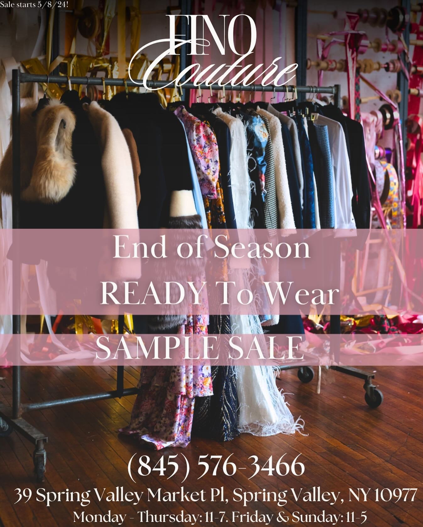 Our End of Season Sample Sale just kicked off! Massive savings on select styles in store! Be sure to come in and take advantage of these amazing deals on couture garments! #finocouture #dresses #dress