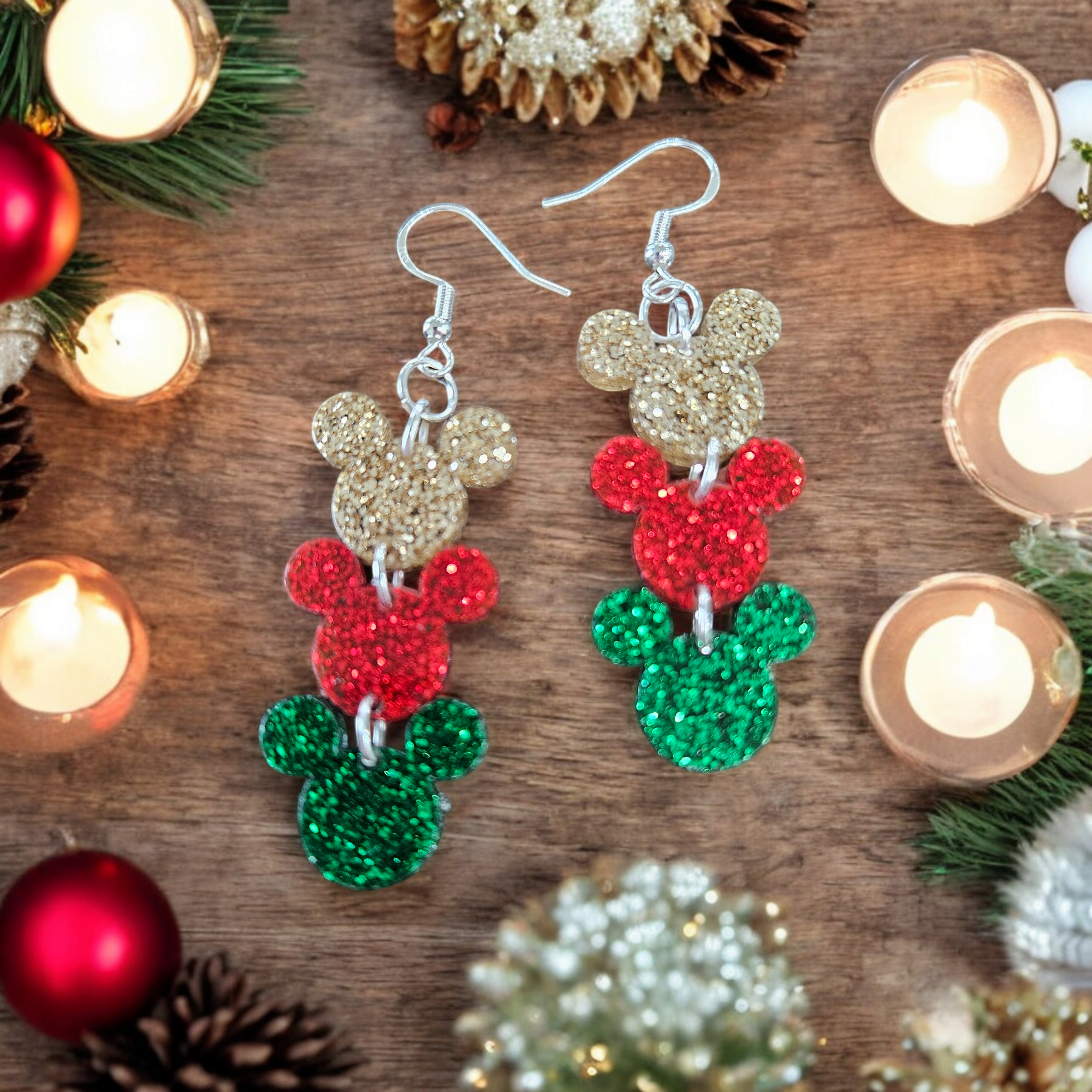 CHRISTMAS MOUSE TRIO | Dangle (Set of 3)