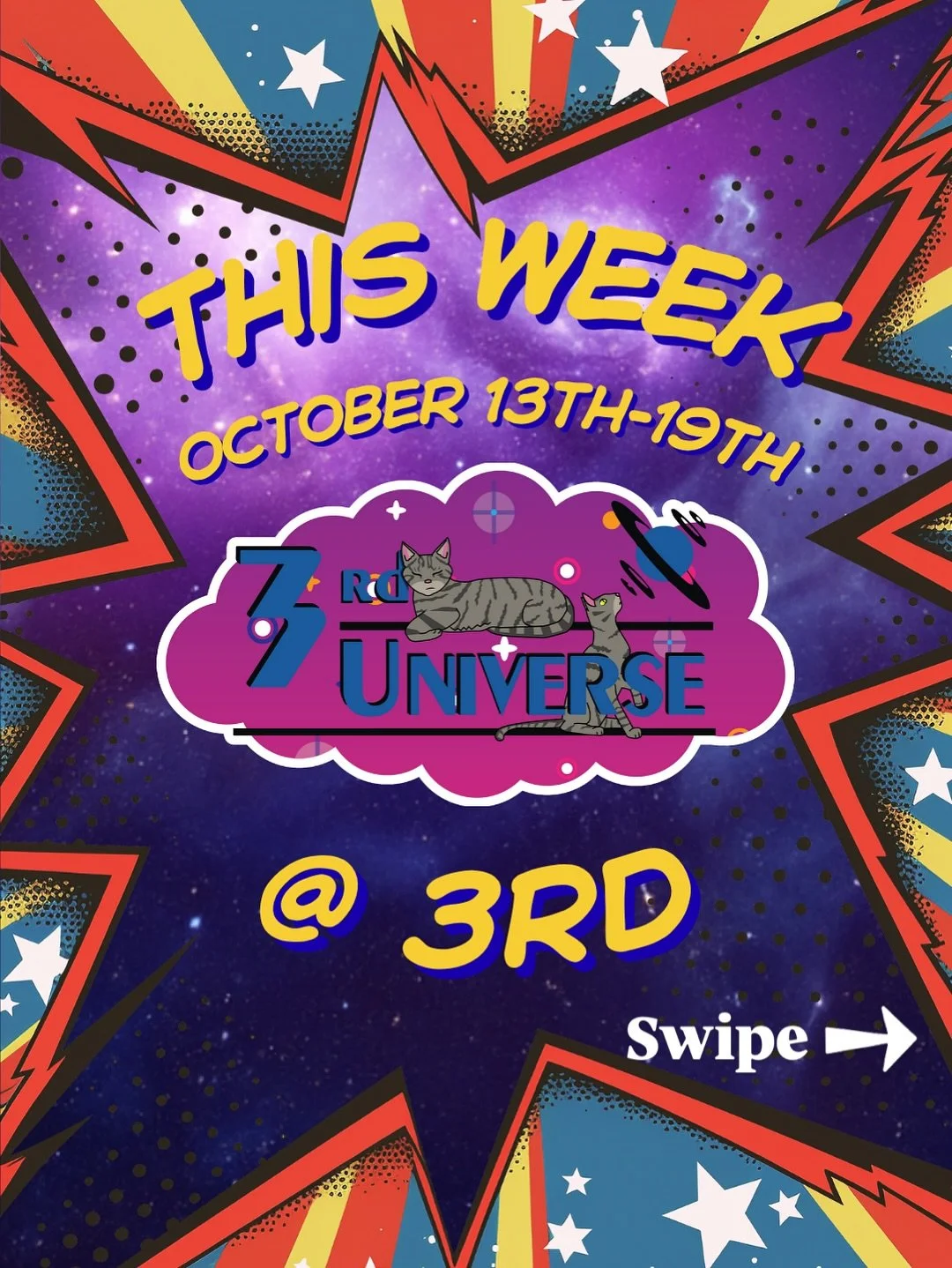 Any plans this week? No? Well you do now! Check out what we&rsquo;ve got planned this whole week. Visit our website to reserve your spots for any of our events, walks-ins are always welcome too!