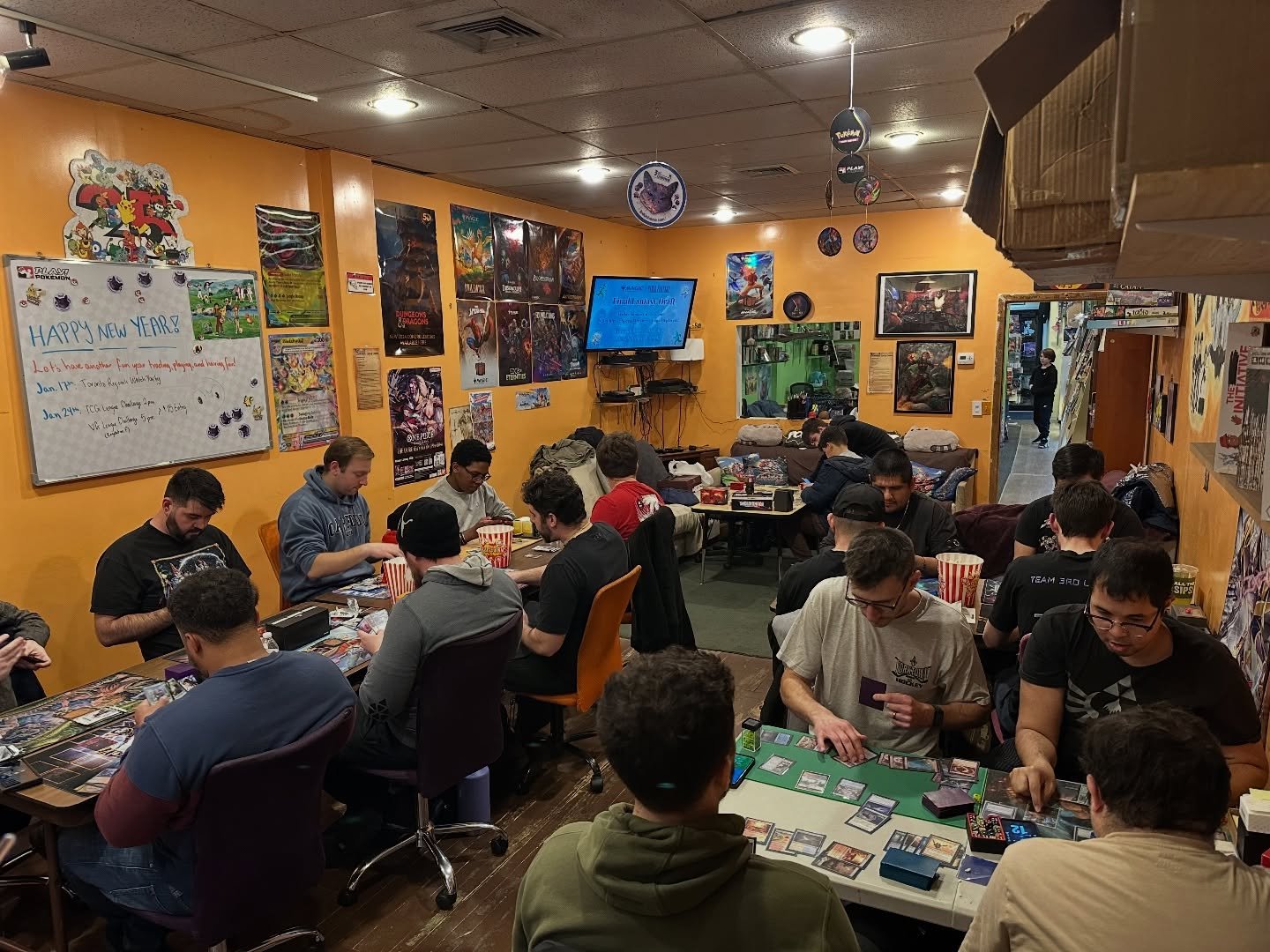 FULL HOUSE last night for Friday Night Magic 🎉 Thank you for coming out and playing at our tables! FNM will be taking a break next Friday in lieu of our Lorwyn Eclipsed prereleases 🙌 Check out all the details of our prerelease events on our website