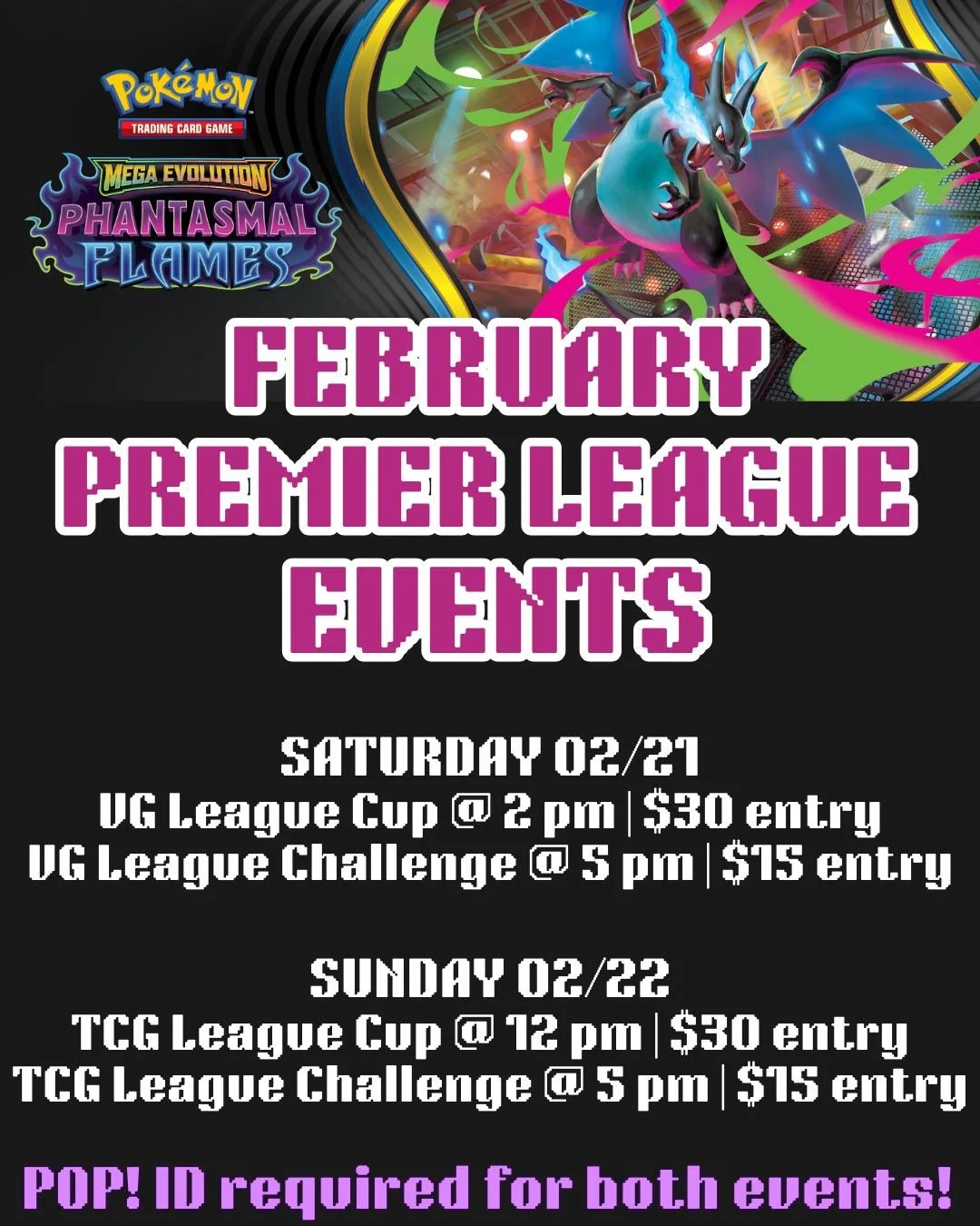 Did someone say... DOUBLE double headers?? We've got back-to-back double headers for Pokemon VG and TCG on February 21st and 22nd, respectively ✨ Find out more info + sign up for the events online: https://www.the3rduniverse.com/event-tickets/pokemon