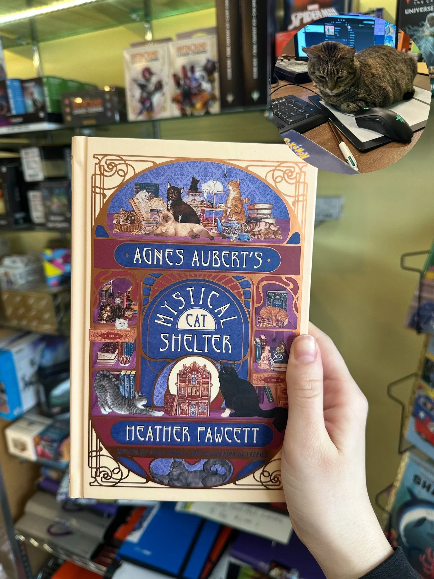 Cool, crummy days call for warm drinks (we currently have some @blackcowcroton cups on our desks ☕️) and cozy books! Check out our wide selection of books and comic books for readers of all ages 📚