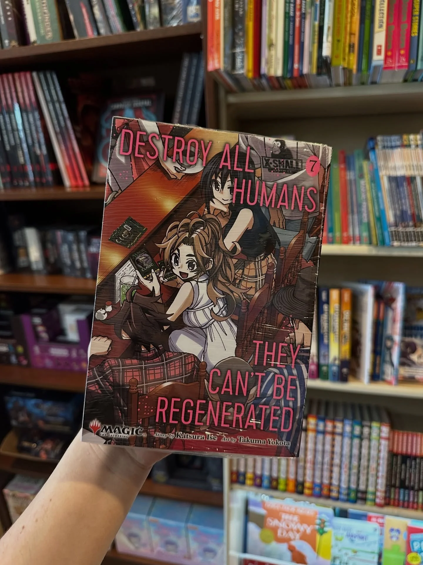NEW Destroy All Humans They Can&rsquo;t Be Regenerated Vol 7 is out now 🙌 Continue reading about Hajime Kano&rsquo;s journey through middle school and Magic the Gathering, plus get an exclusive card inside the book 👀