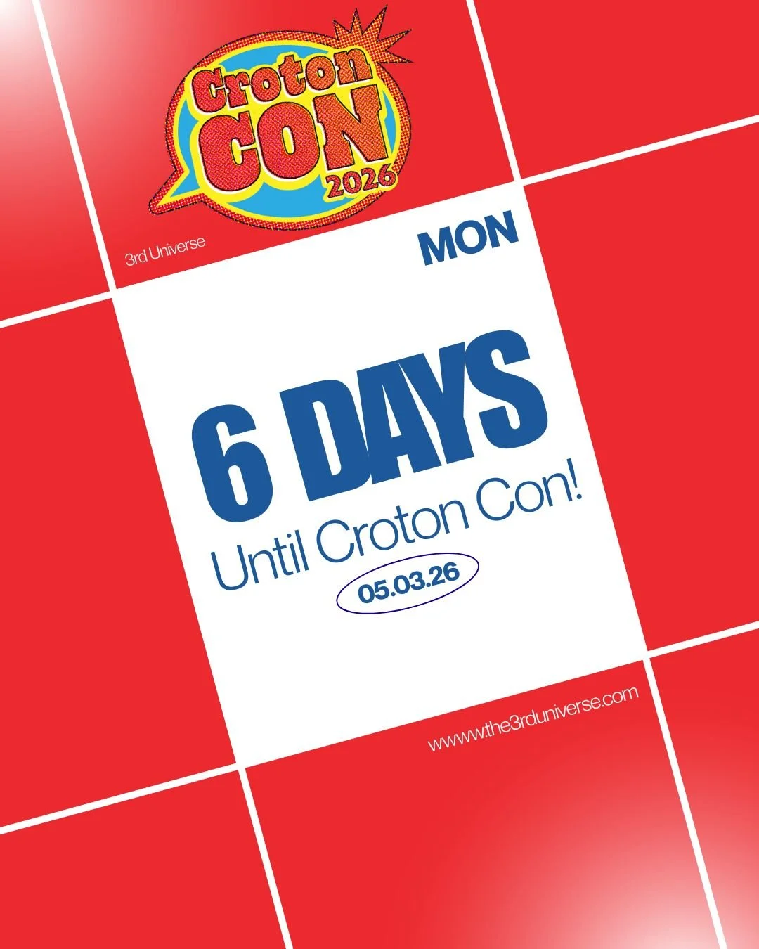 6 days until Croton Con! We're so excited to be hosting for the 3rd year in a row 😍
See you on Sunday, May 3rd from 12-6 pm!