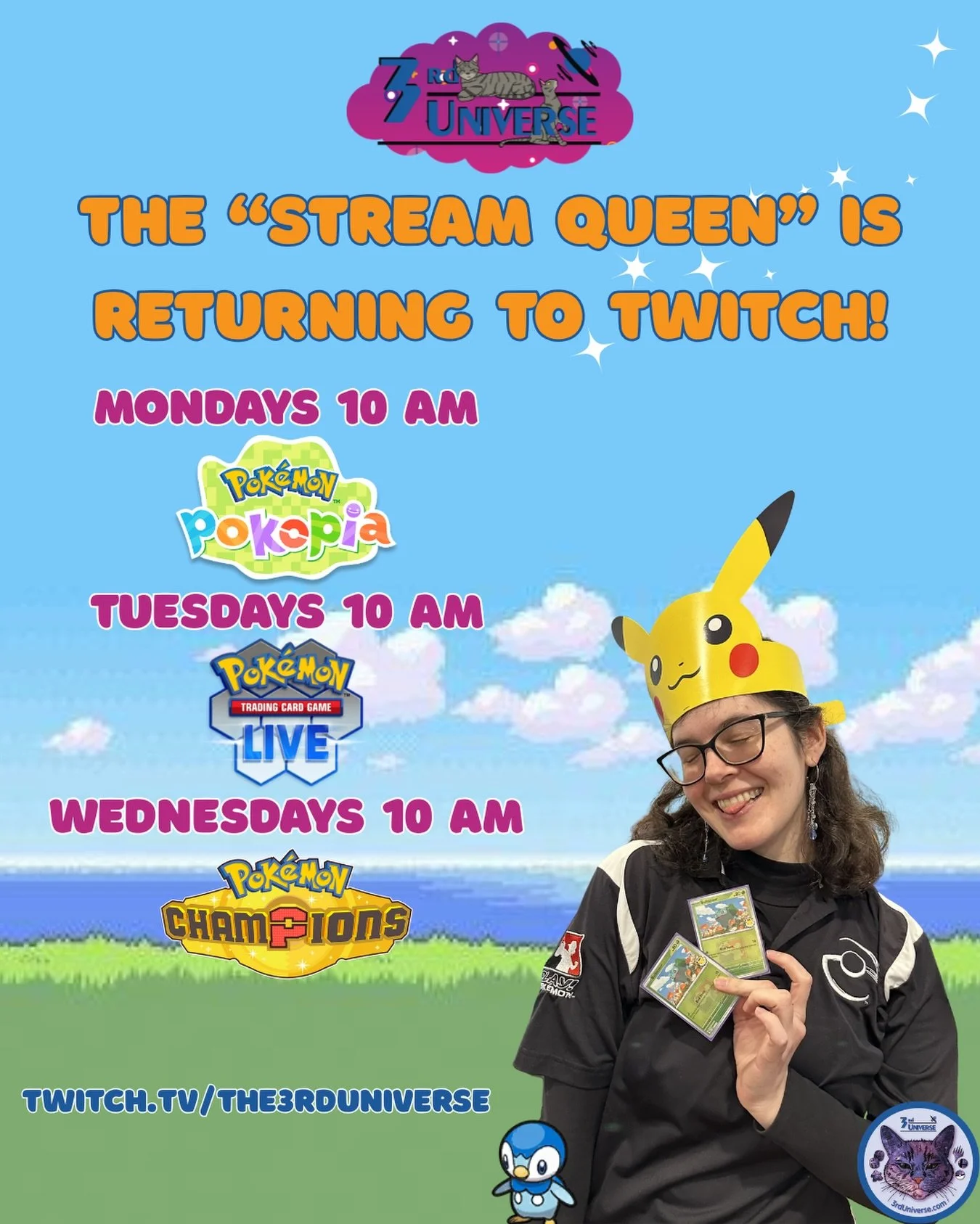 She&rsquo;s baaaaaaack 👑 Join Prof. Sonia for fun, interactive streams on our Twitch channel every Monday, Tuesday, and Wednesday at 10 am EST! 
Twitch @ the3rduniverse 👾