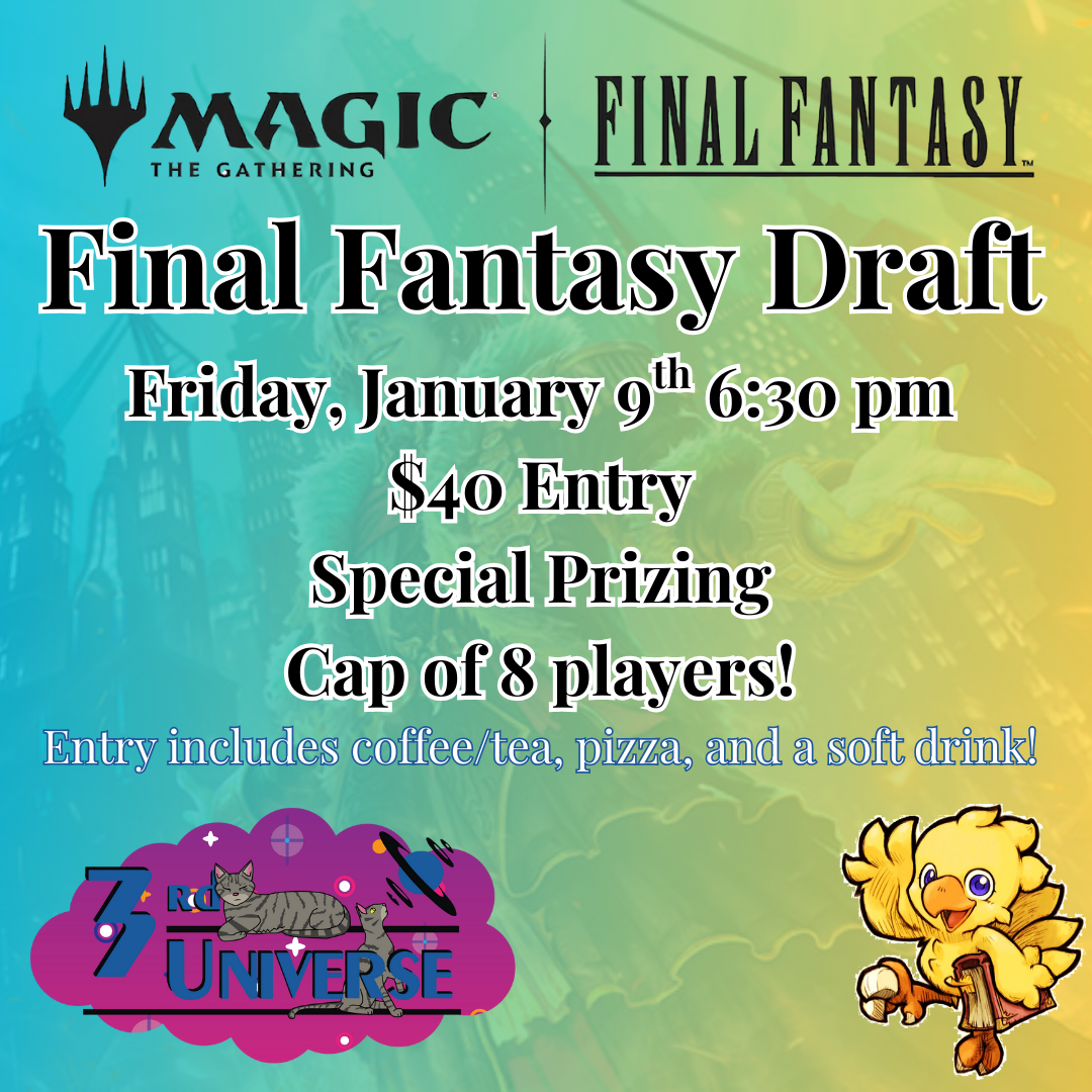 Final Fantasy Draft January 9th 6:30 pm
