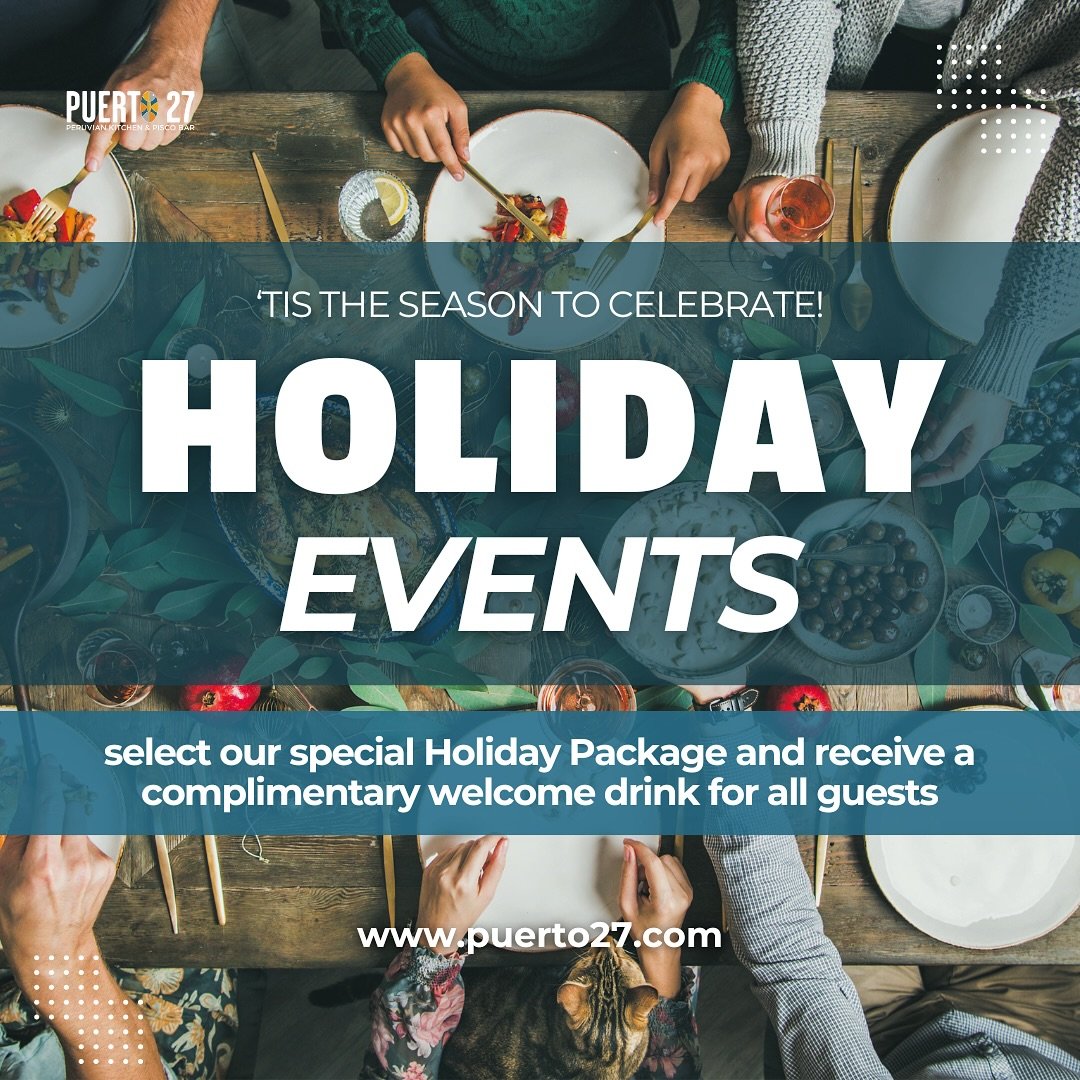 It&rsquo;s the end of the year and &lsquo;tis the season to celebrate! 🎉 whether a holiday party with your team or a gathering with friends and family, a celebration with an ocean view and delicious Peruvian treats is the way to go! 🌊🥳

We have gr