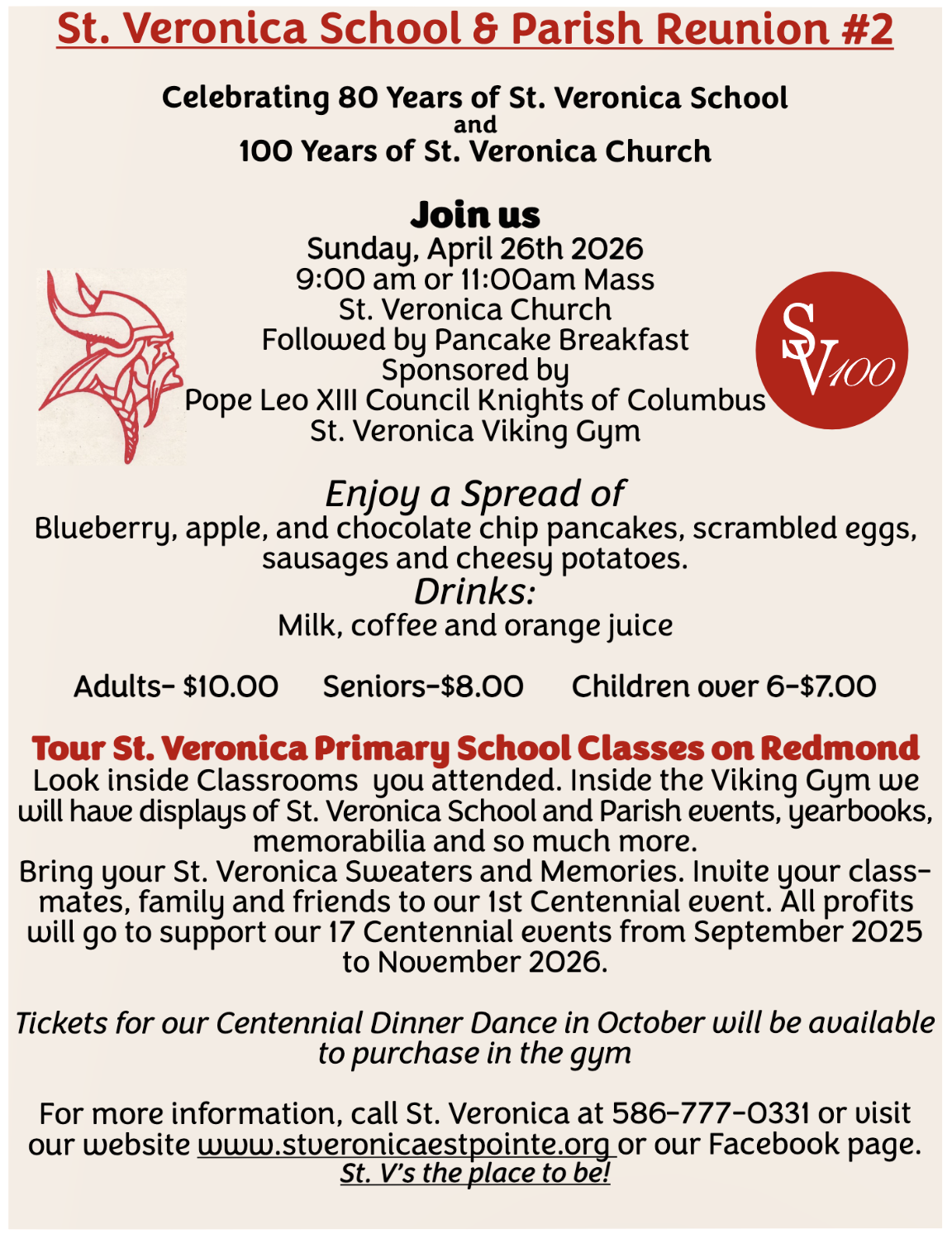 St. Veronica School & Parish Alumni Reunion
