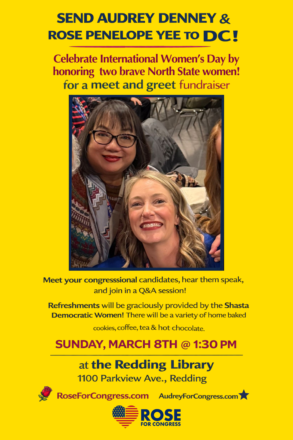 Send Audrey Denney and Rose Penelope Yee to DC