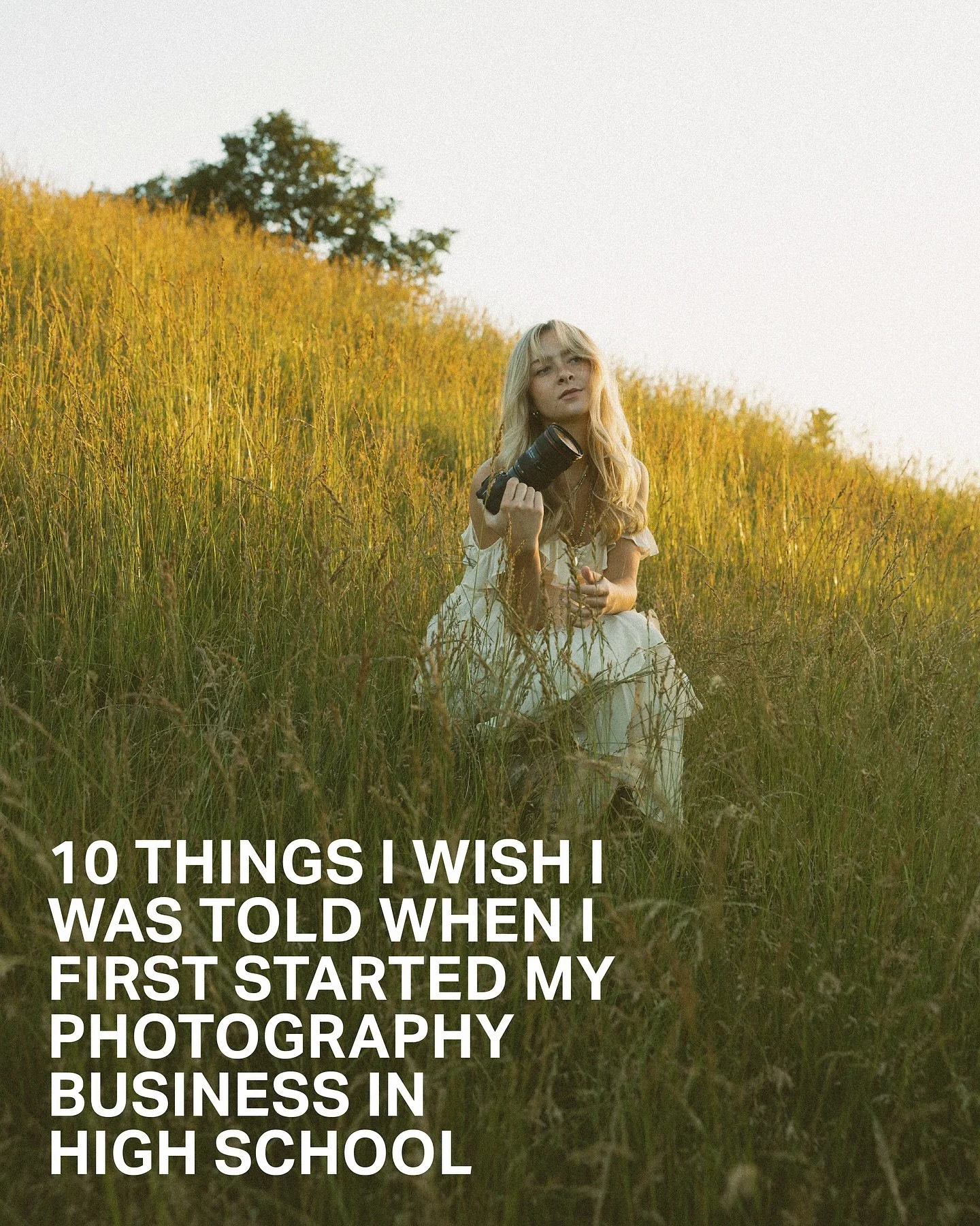 I started my photography business in high school with a camera, a dream, and zero clue what I was doing and what it would become. 

Now being in college and looking back, I&rsquo;ve learned so much through trial, error, rebrands, awkward shoots, and 