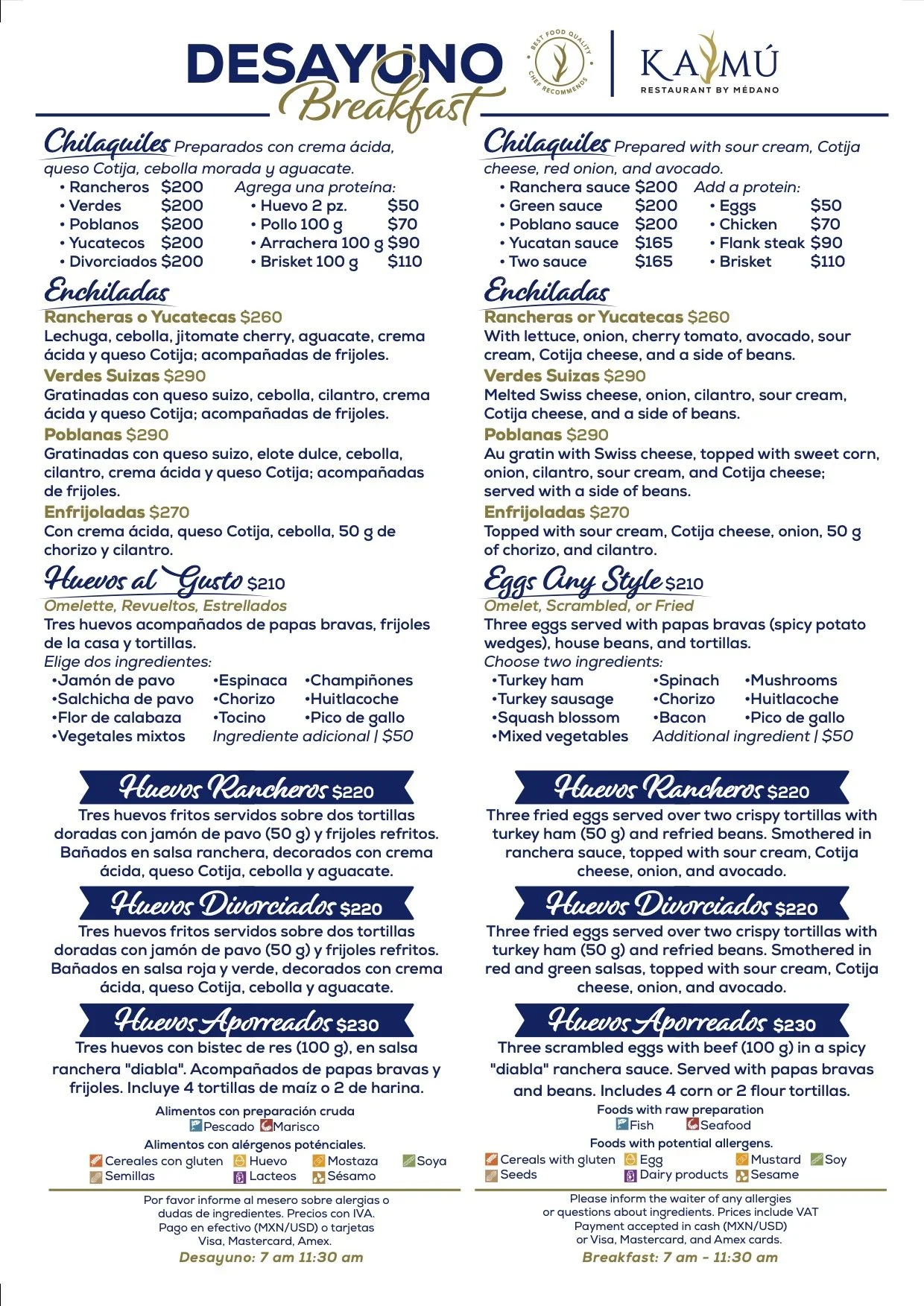Breakfast Menu page 2