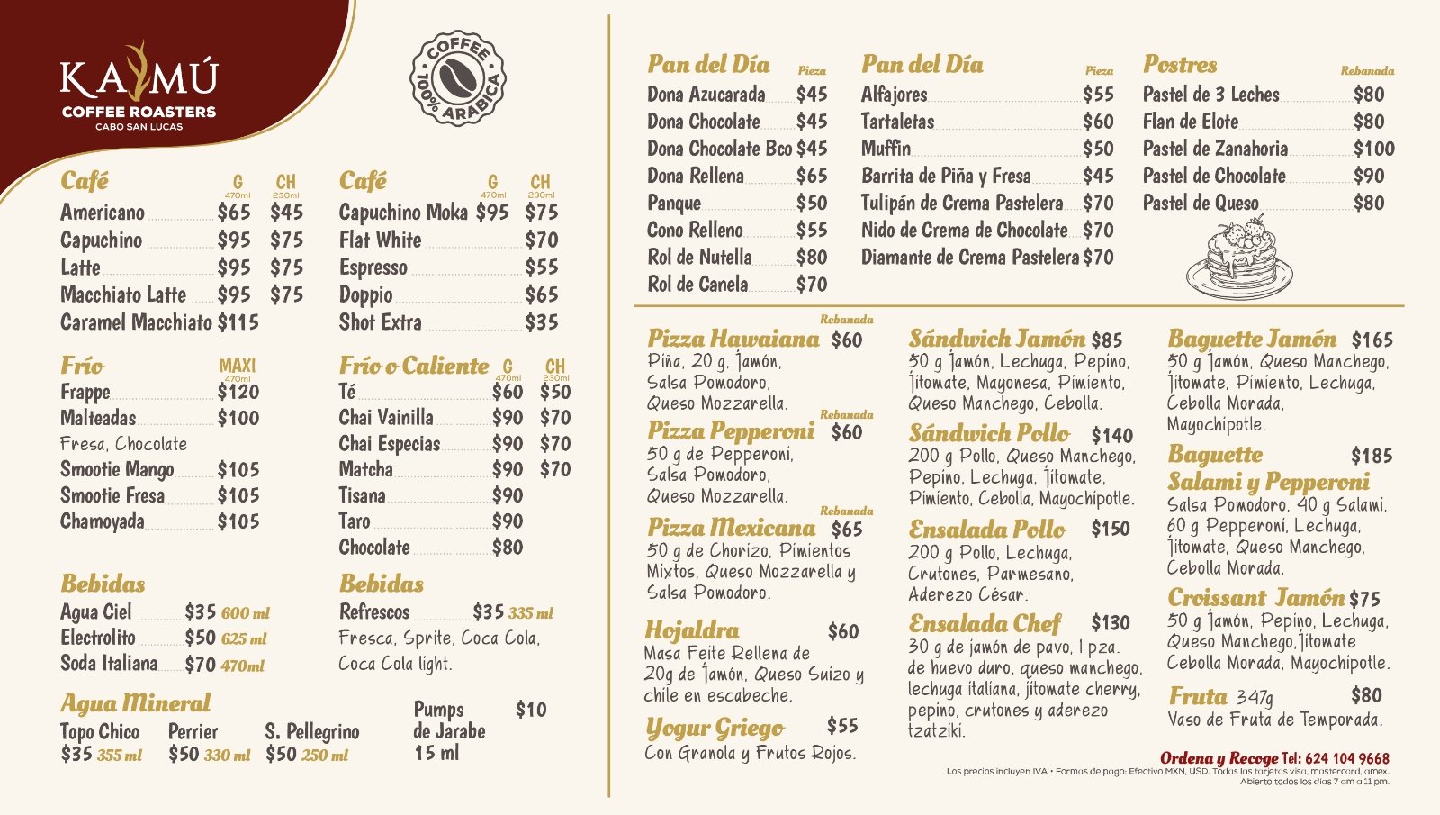 Coffee Rasters Menu